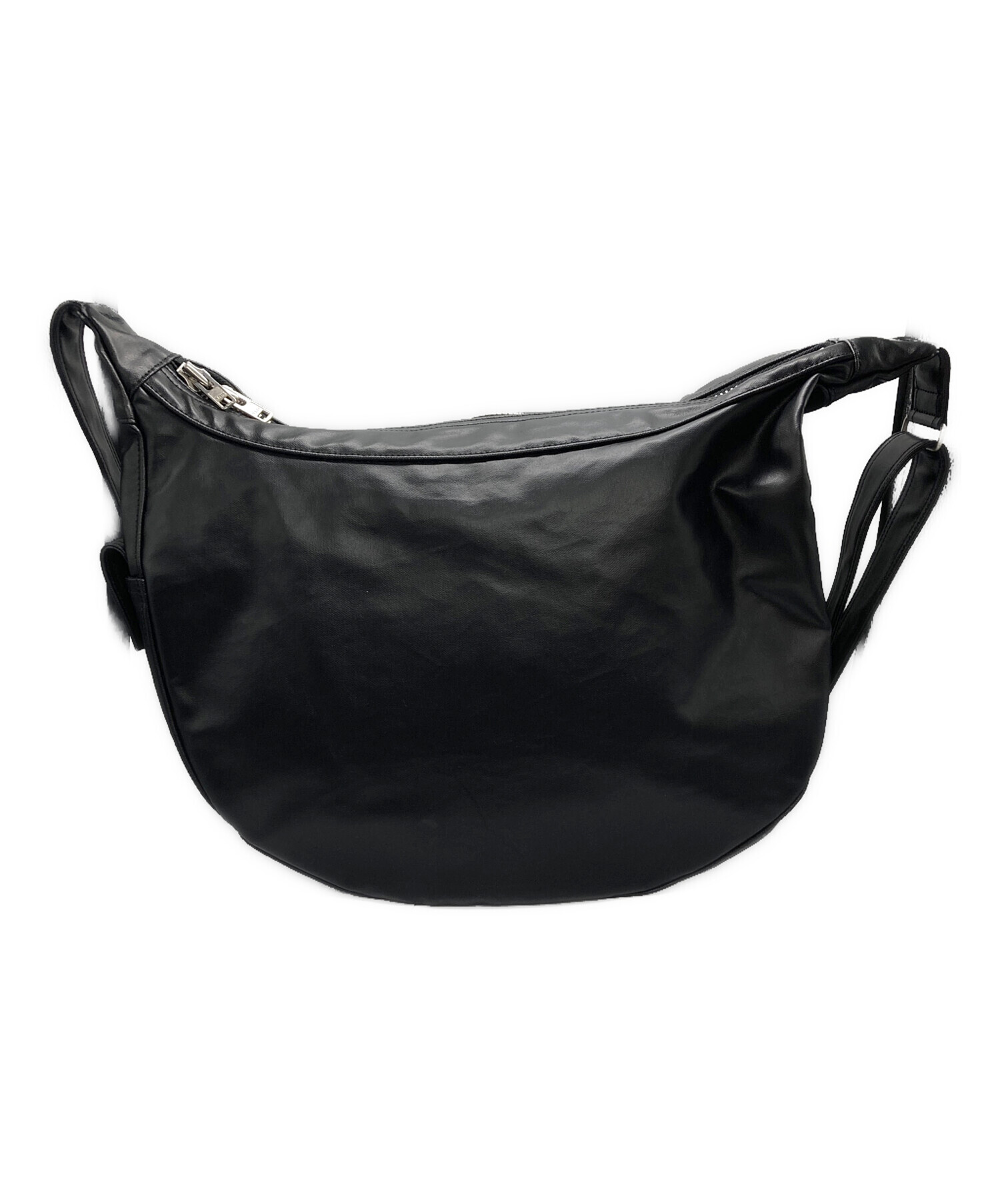 中古・古着通販】PORTER (ポーター) レザーショルダーバッグ ブラック