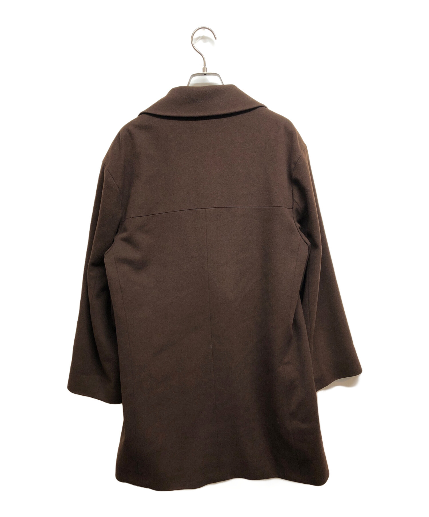 中古・古着通販】CHANEL (シャネル) カシミヤ混コート ブラウン サイズ