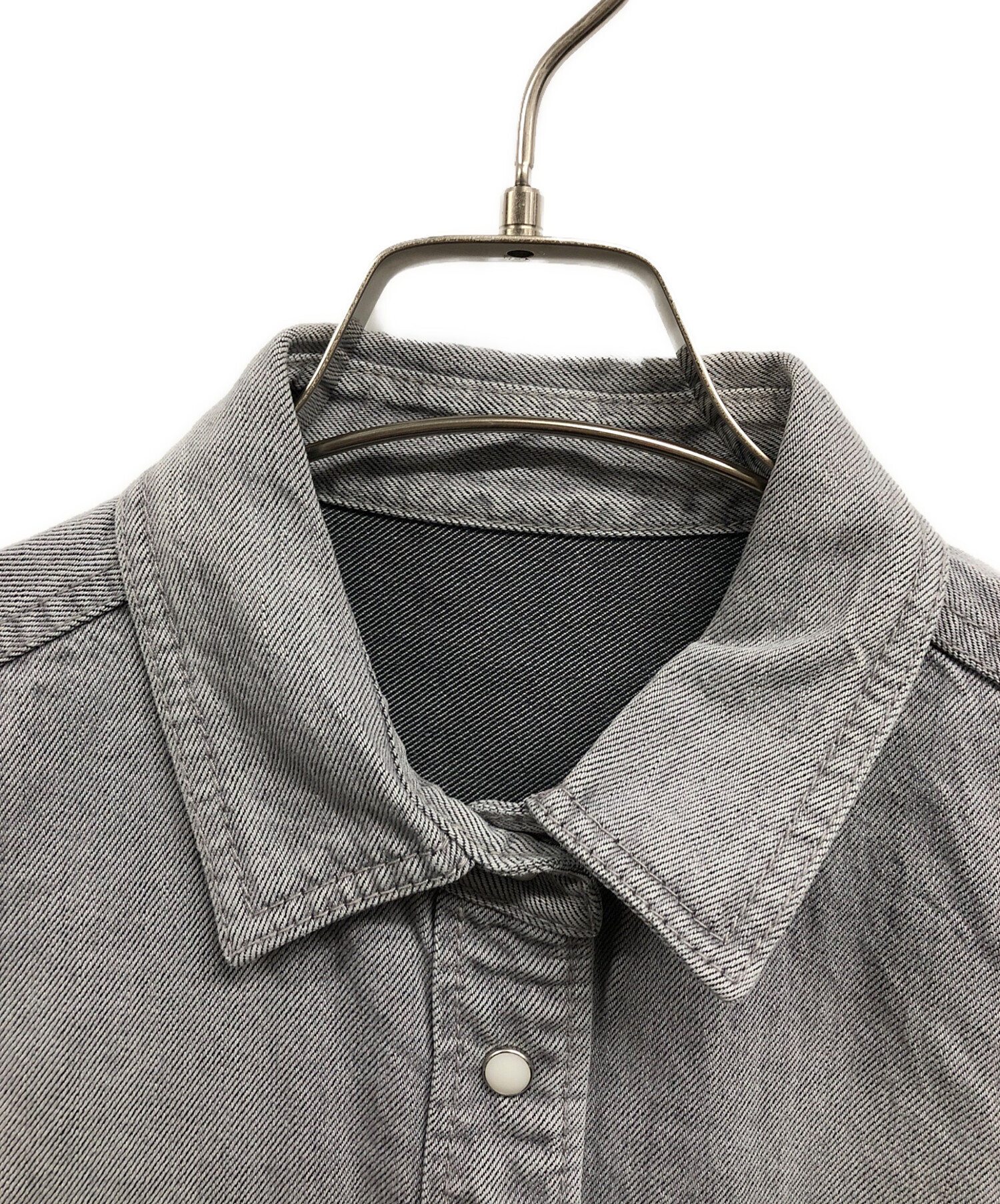 sacai サカイ 23SS Denim Shirt パフスリーブデニムダンガリーシャツ 23-06484 グレー 1 sacai サカイ 23SS Denim Shirt パフスリーブデニムダンガリーシャツ