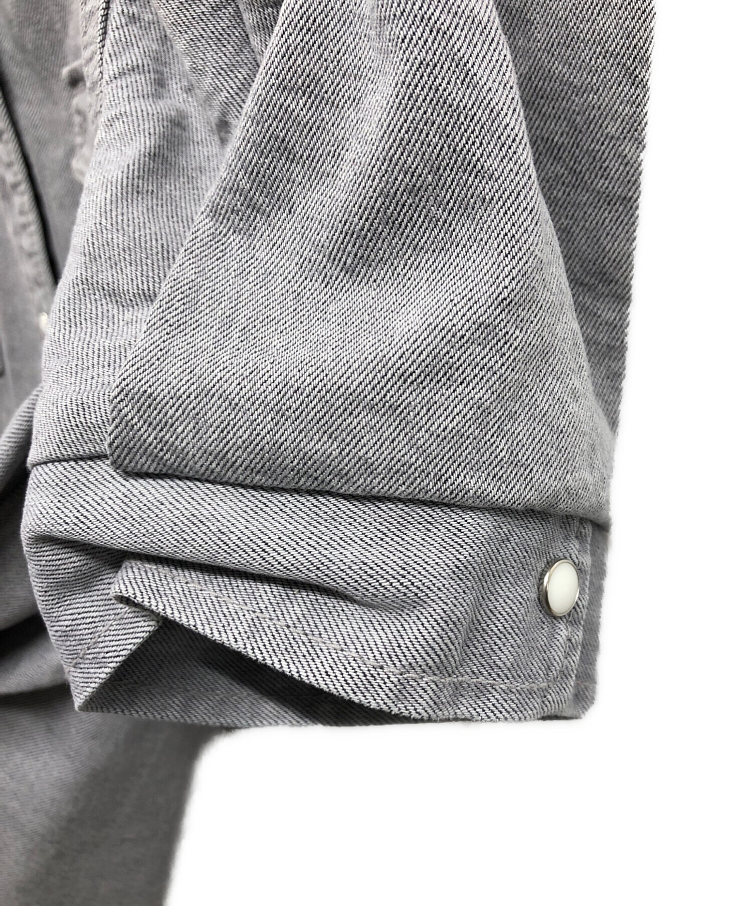 中古・古着通販】sacai (サカイ) Denim Shirt グレー サイズ:2