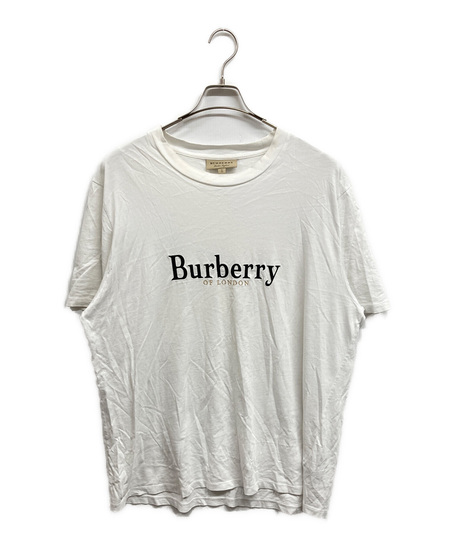 中古・古着通販】BURBERRY (バーバリー) コットンロゴTシャツ ホワイト 