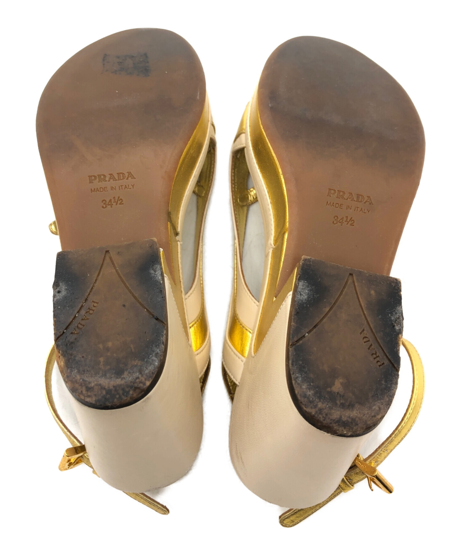 中古・古着通販】PRADA (プラダ) ストラップサンダル アイボリー