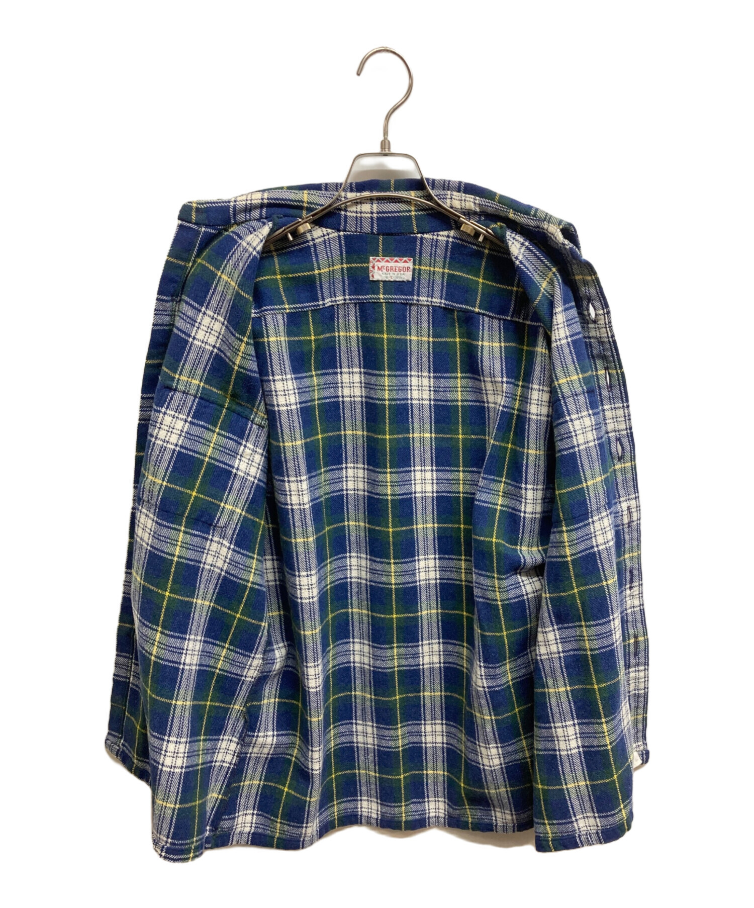 中古・古着通販】McGREGOR (マクレガー) チェックネルシャツ ネイビー 