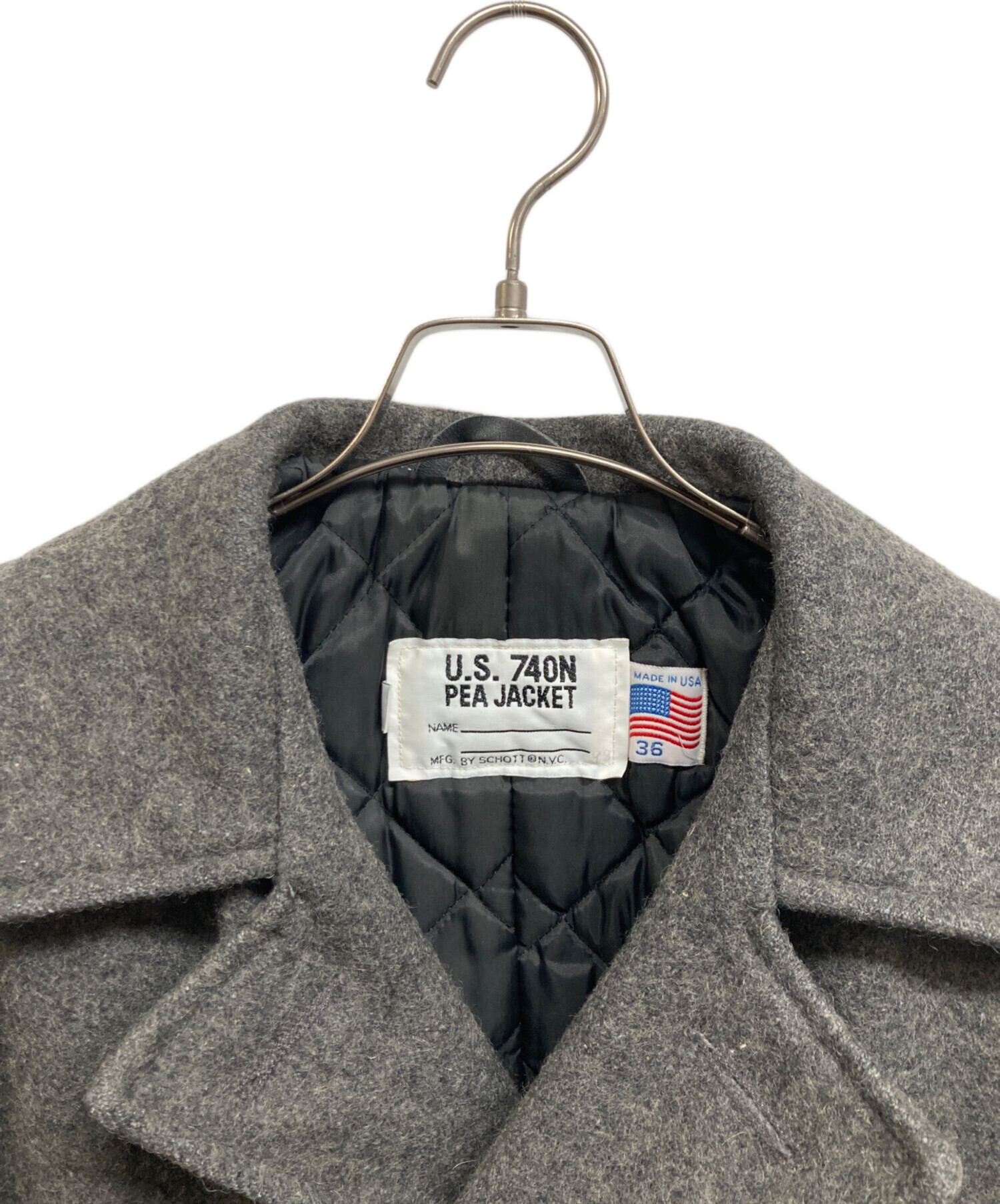 中古・古着通販】Schott (ショット) Pコート グレー サイズ:36