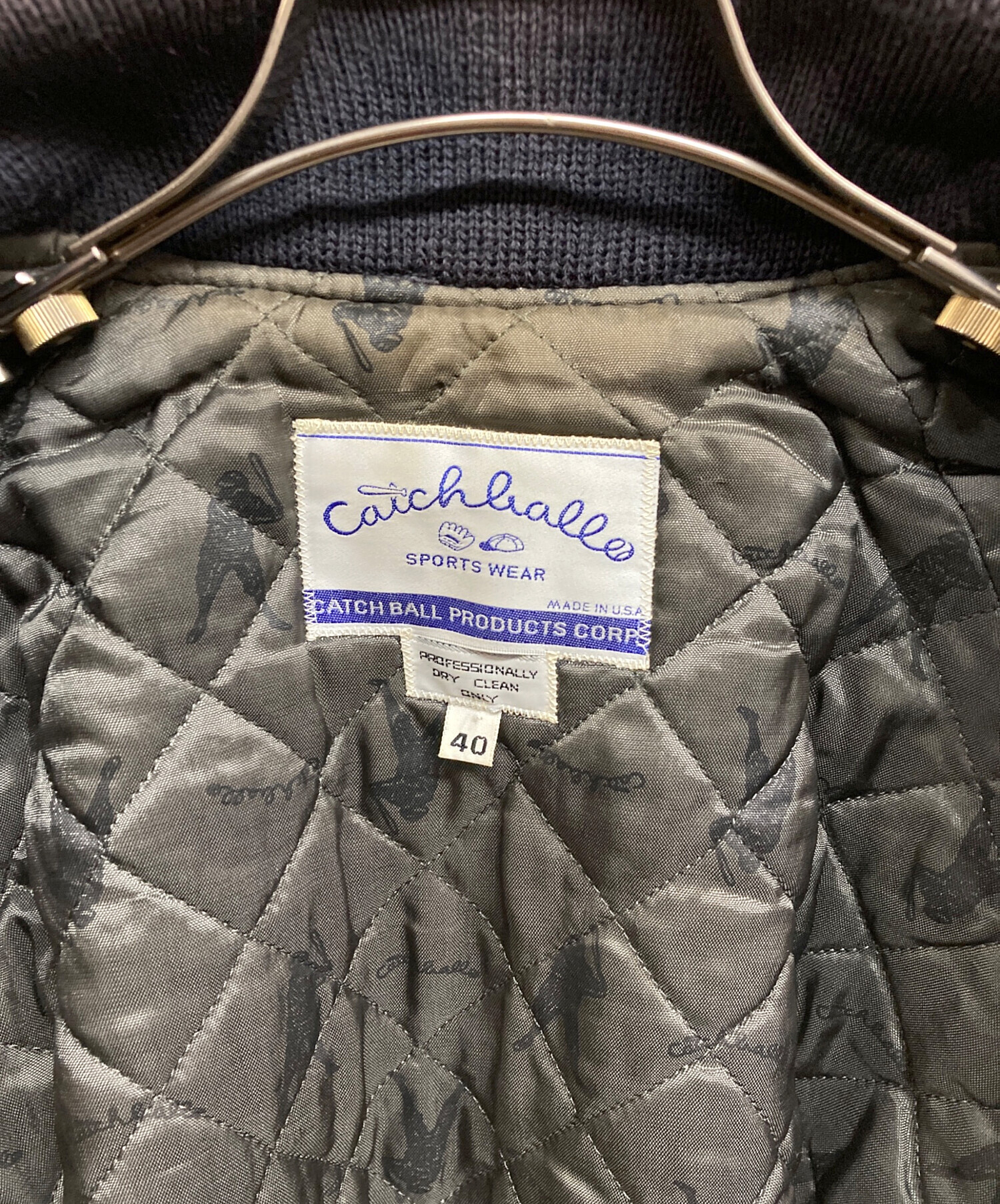 中古・古着通販】CATCH BALL (キャッチボール) スタジャン ネイビー