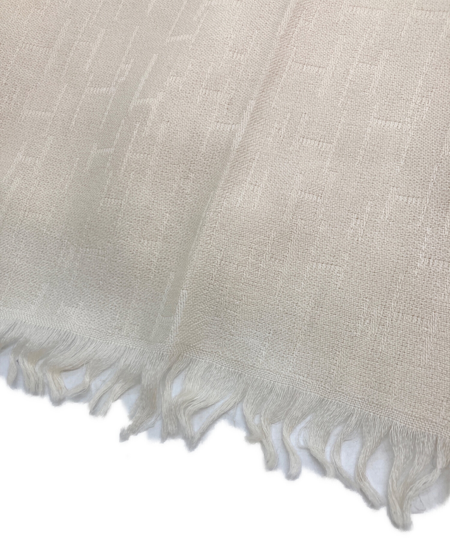 中古・古着通販】HERMES (エルメス) カシミヤ混ストール ホワイト 
