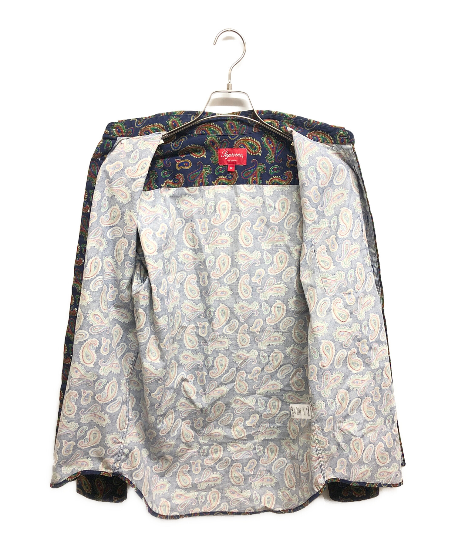 Supreme シュプリーム/ペーズリーペイズリーロングスリーブ/Bランク/88【中古】 中古・古着通販】Supreme (シュプリーム) Paisley Shirt ネイビー