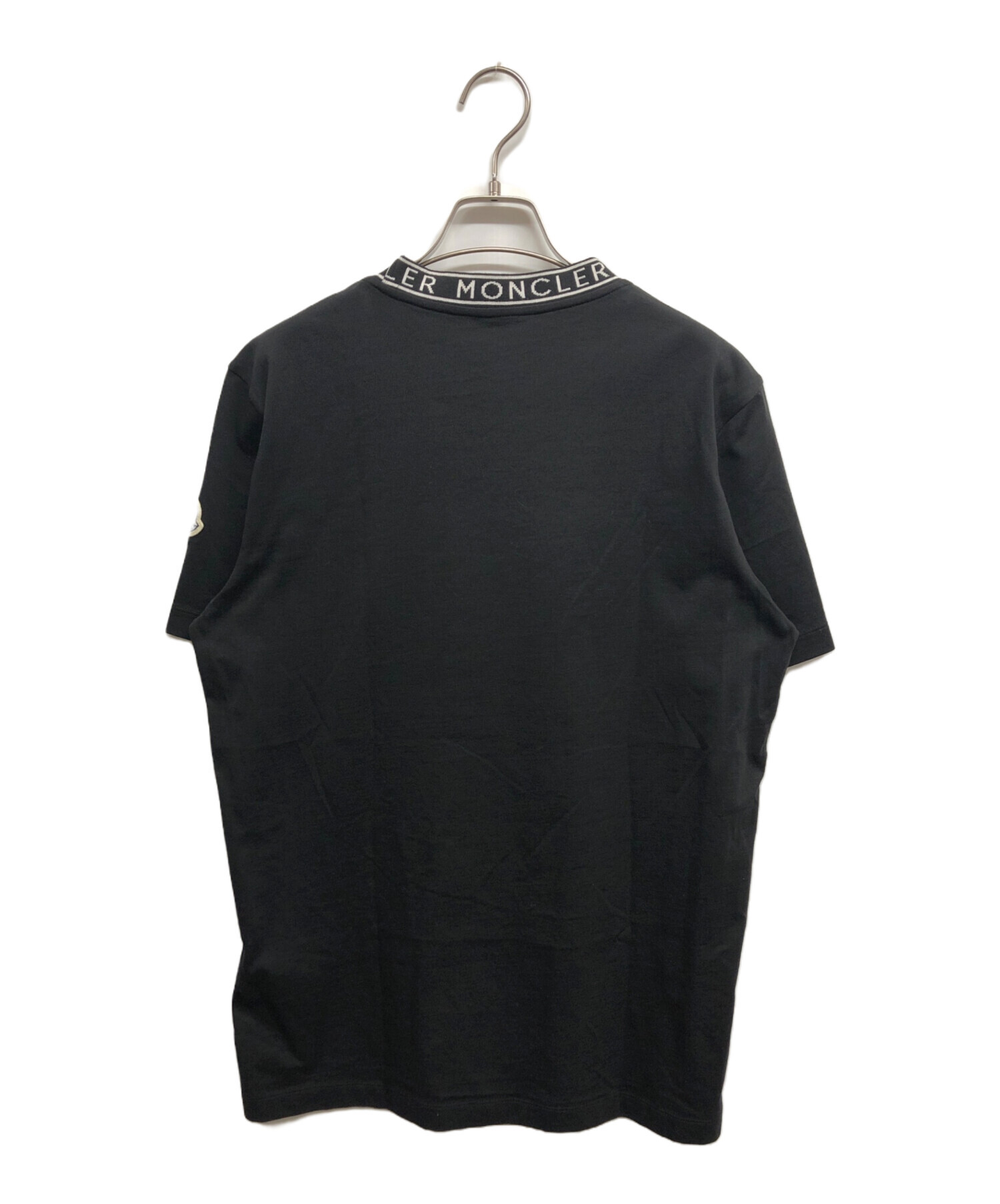 中古・古着通販】MONCLER (モンクレール) ネックロゴTシャツ ブラック 