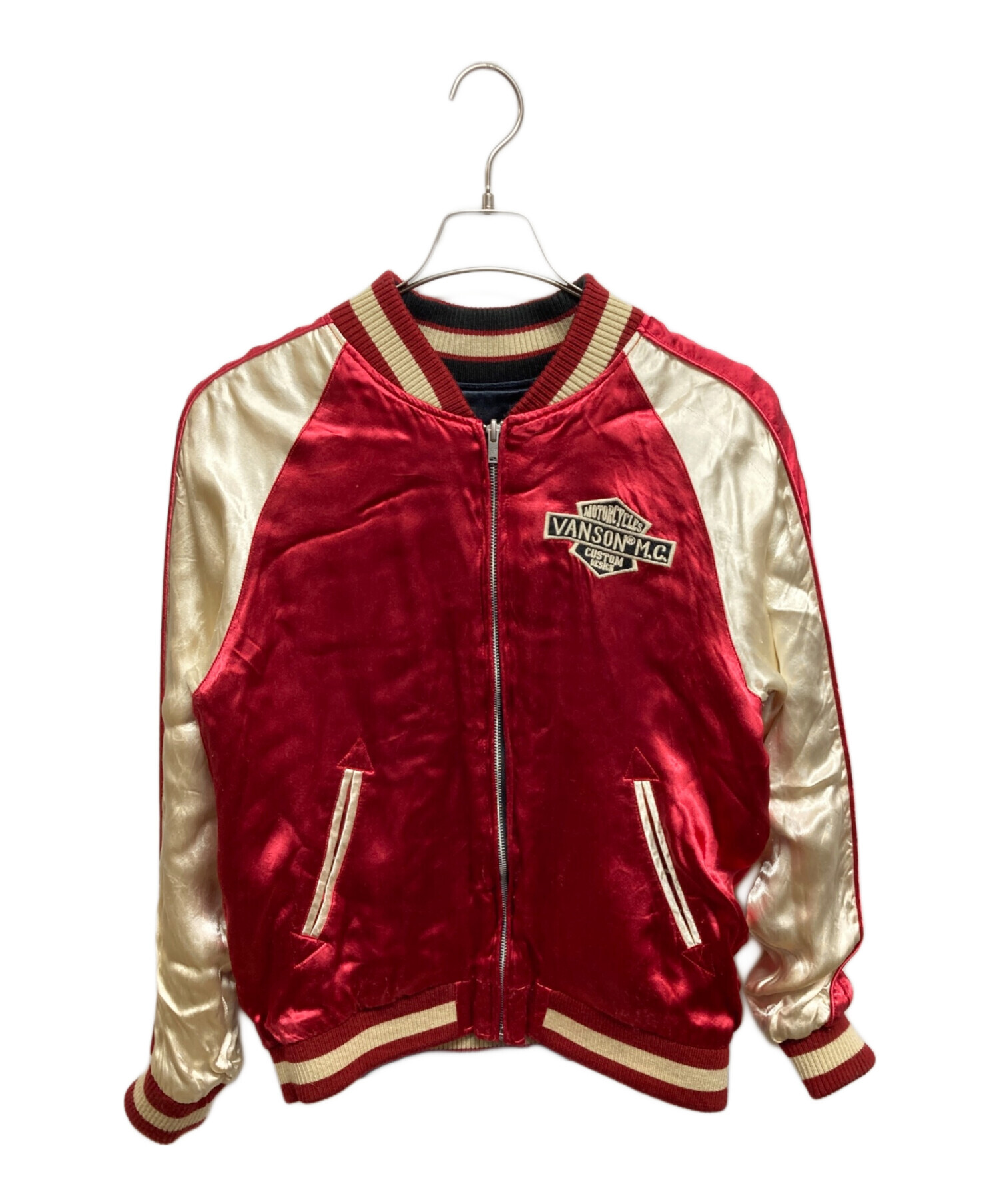 VANSON スカジャンリバーシブル ブラック/レッド 中古・古着通販】VANSON (バンソン) リバーシブルスカジャン ブラック