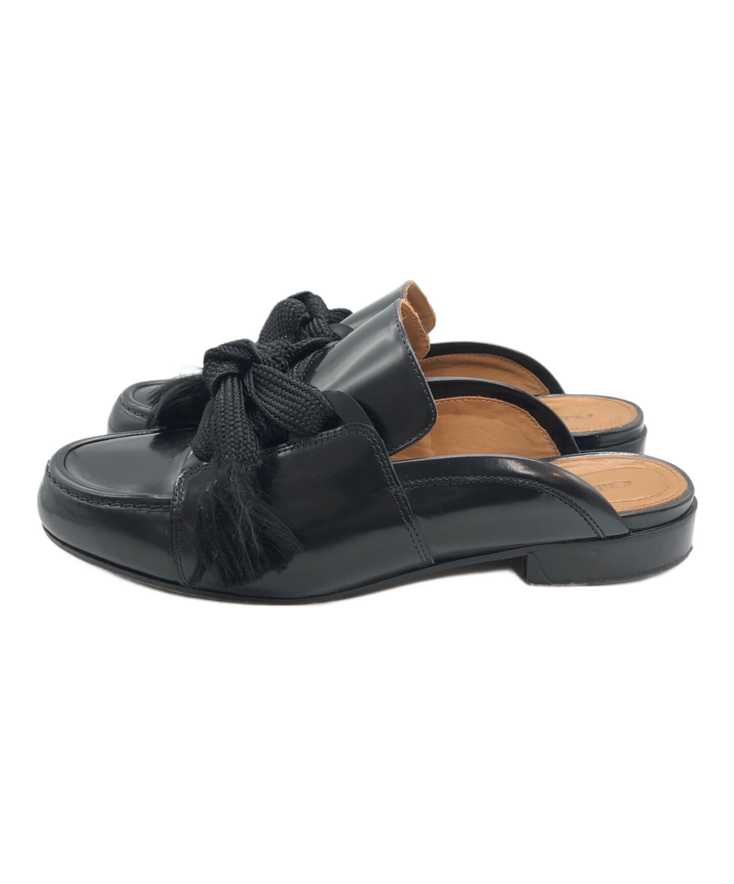 中古・古着通販】Chloe (クロエ) レザー レースアップ ローファー