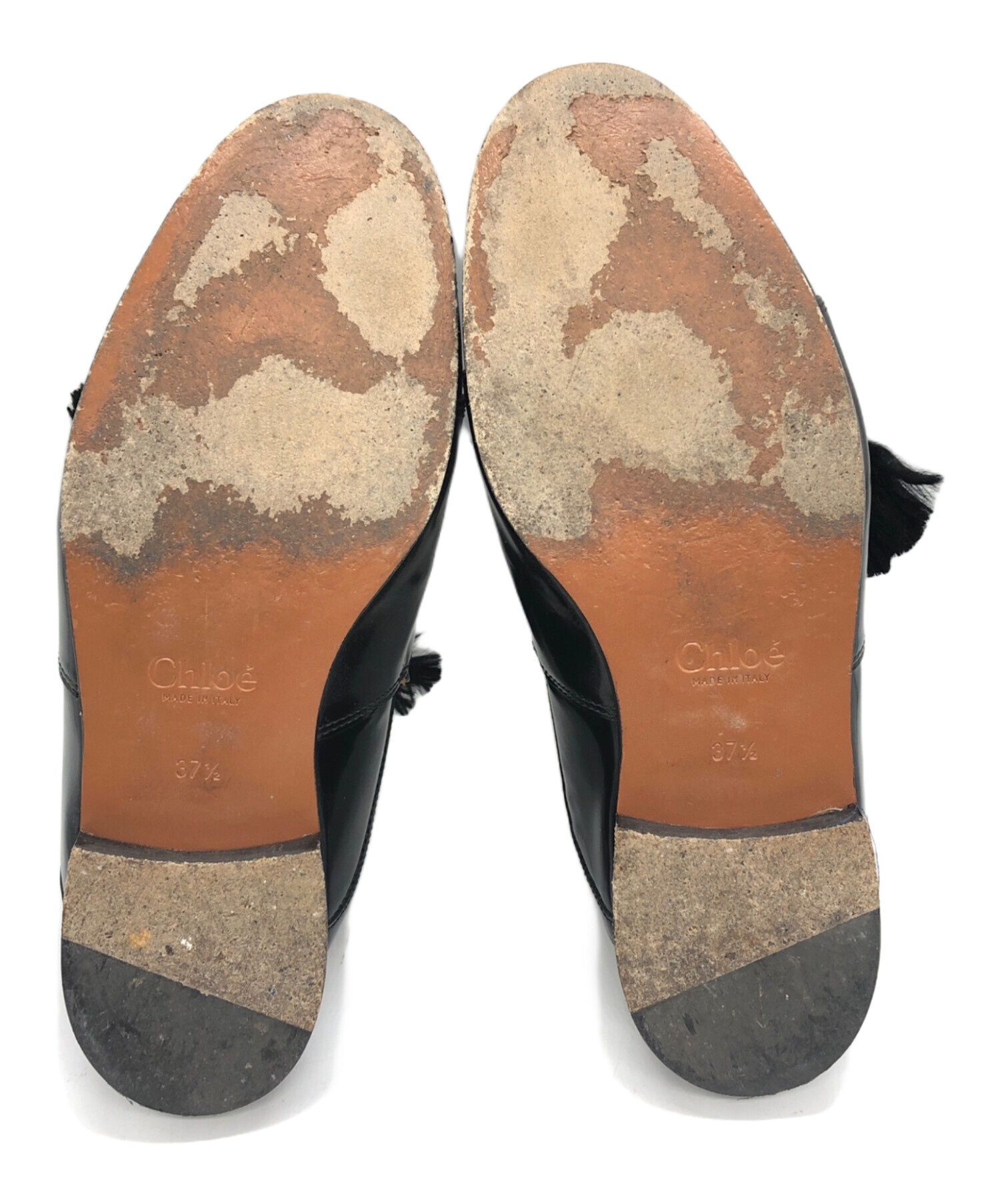 中古・古着通販】Chloe (クロエ) レザー レースアップ ローファー