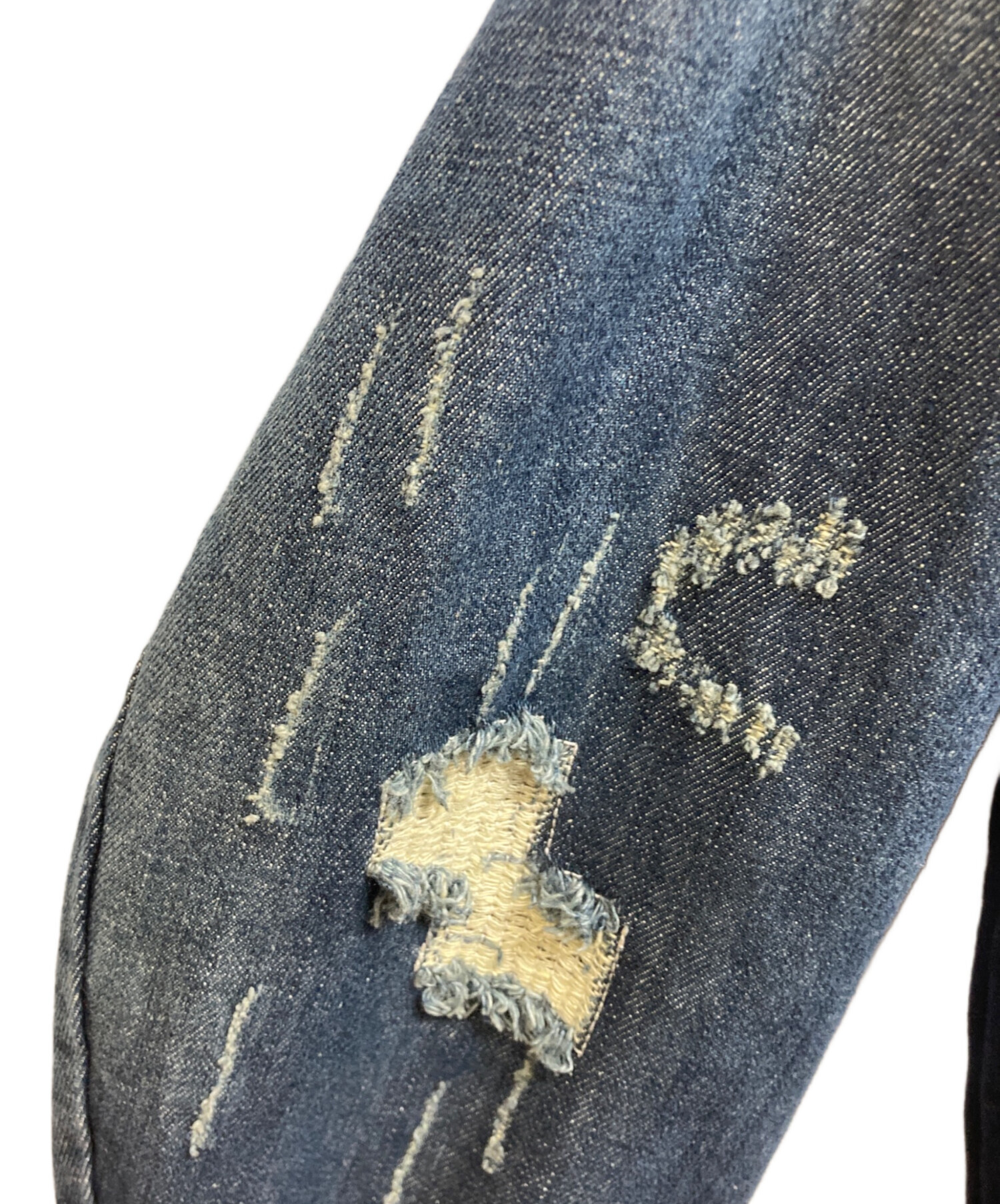 中古・古着通販】DIESEL (ディーゼル) デニム切替ジップパーカー