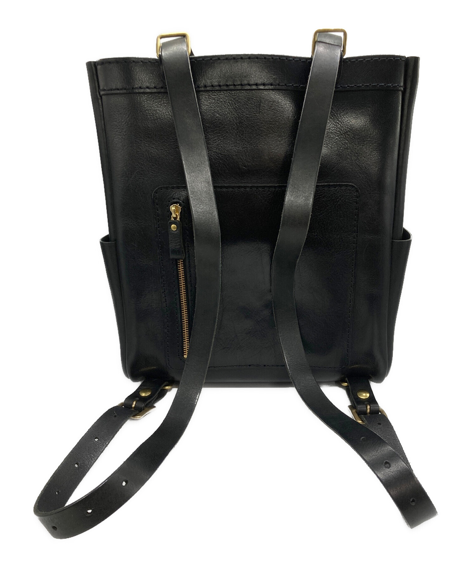 中古・古着通販】analogico (アナロジコ) レザーリュック ブラック