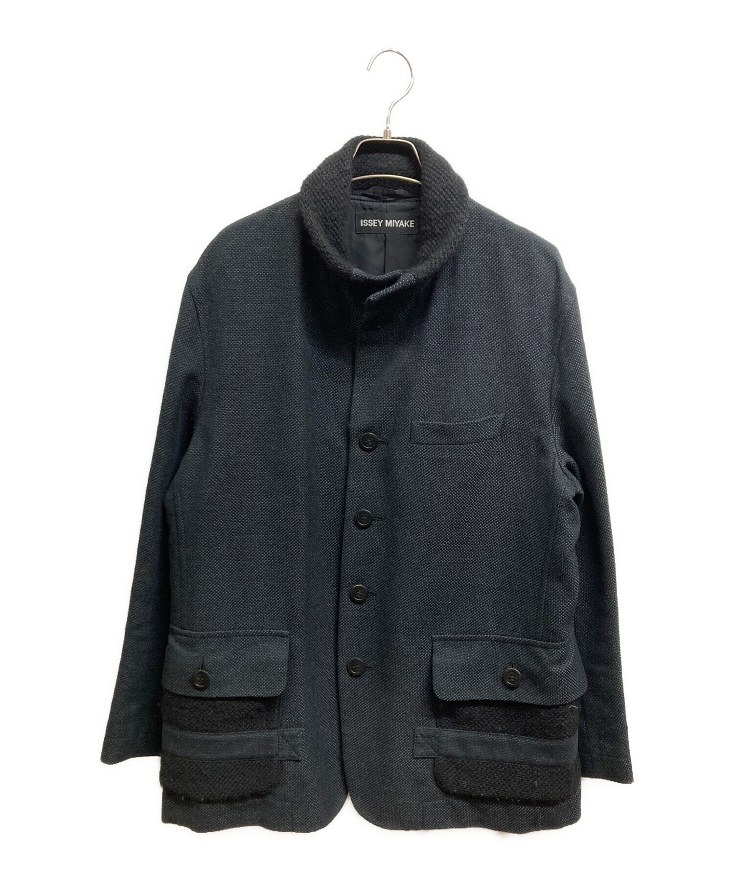中古・古着通販】ISSEY MIYAKE (イッセイミヤケ) ニット切替ジャケット
