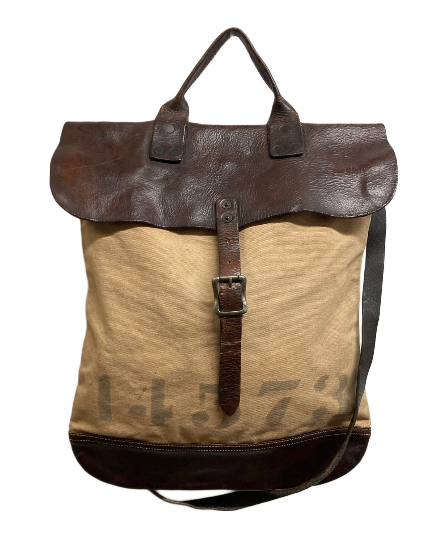 中古・古着通販】RRL (ダブルアールエル) レザーキャンバスショルダー