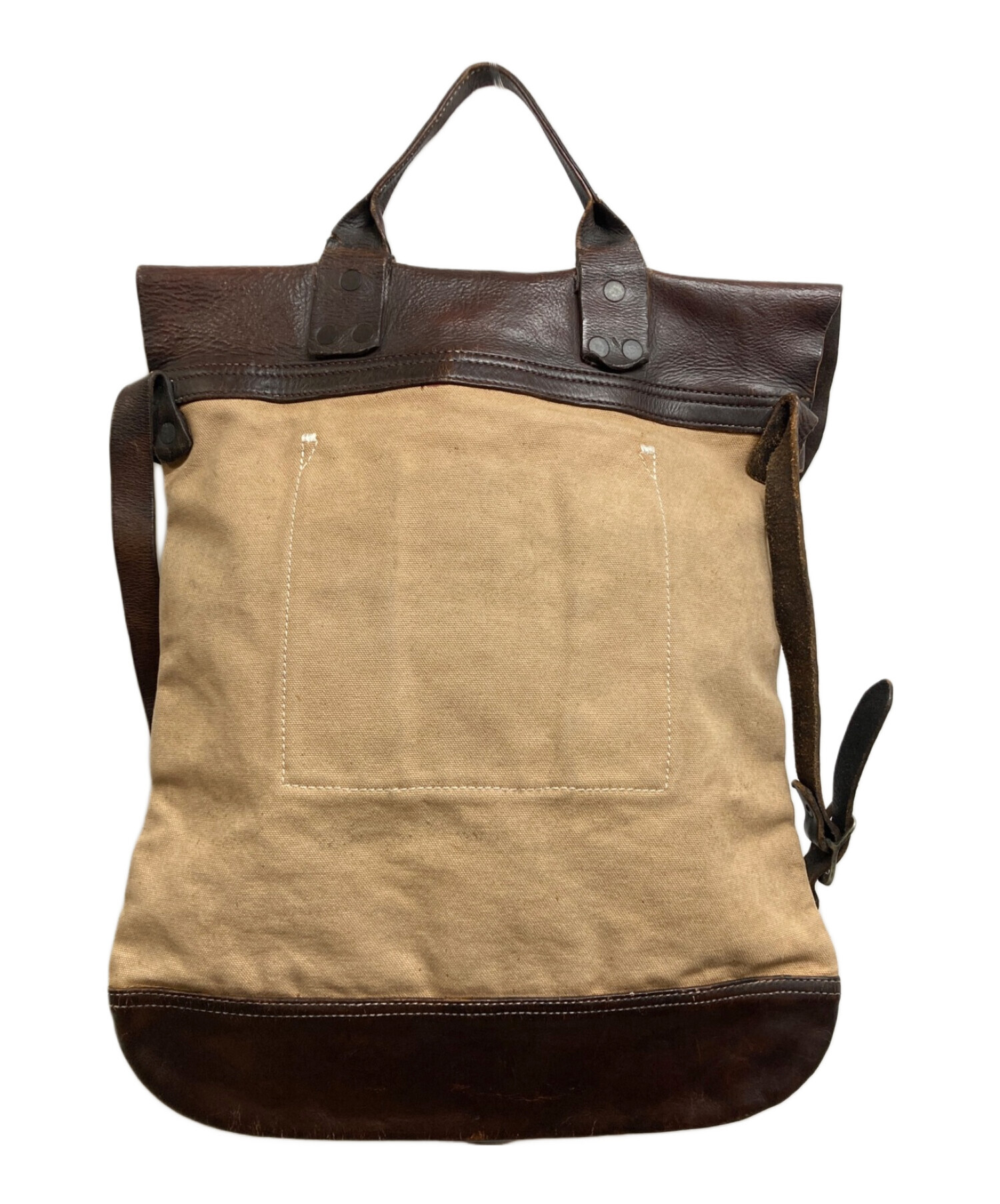 中古・古着通販】RRL (ダブルアールエル) レザーキャンバスショルダー