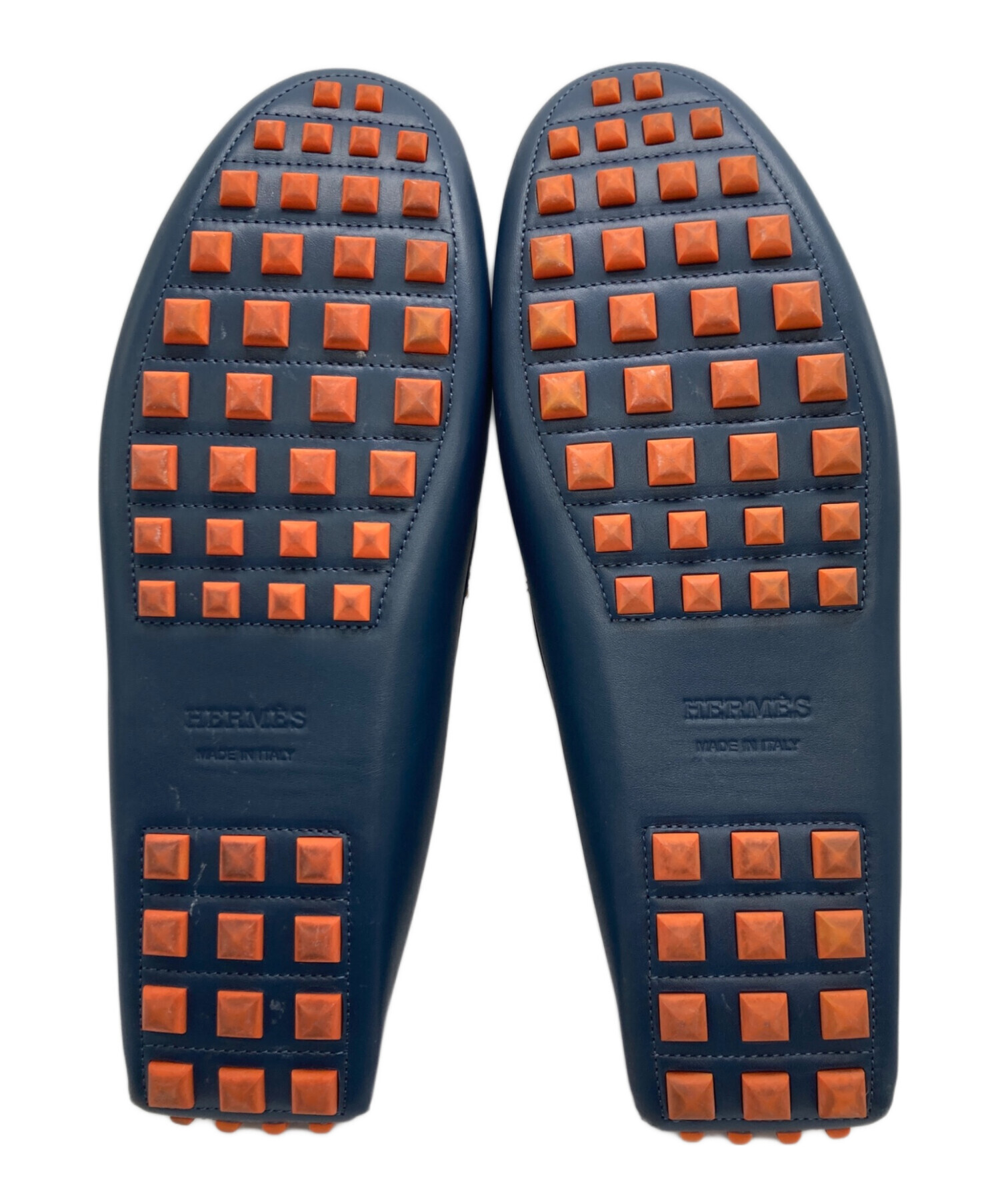 中古・古着通販】HERMES (エルメス) ドライビングシューズ ネイビー