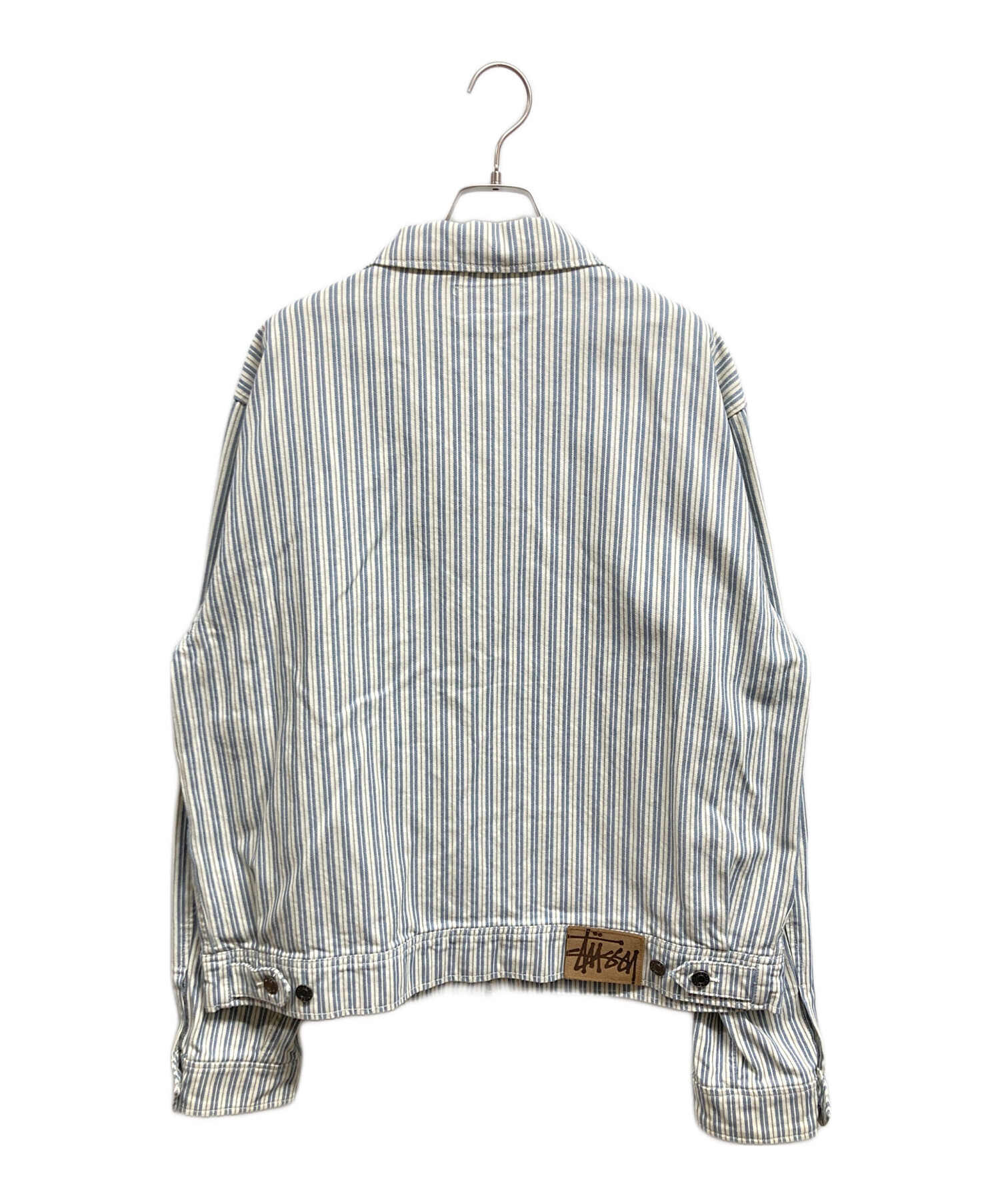 中古・古着通販】stussy (ステューシー) Stripe Garage JACKET ブルー