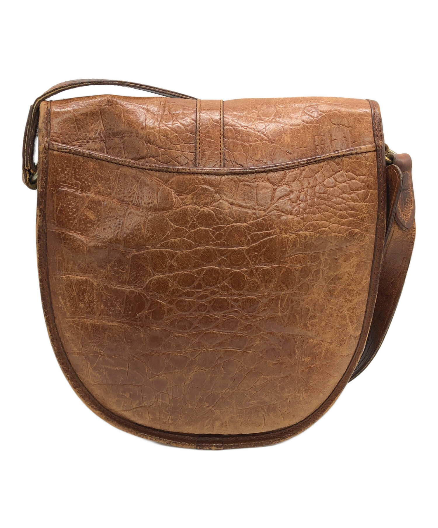 Mulberry [Vintage品]革ビジネス•ショルダーバック 中古・古着通販】MULBERRY (マルベリー) ショルダーバッグ ブラウン