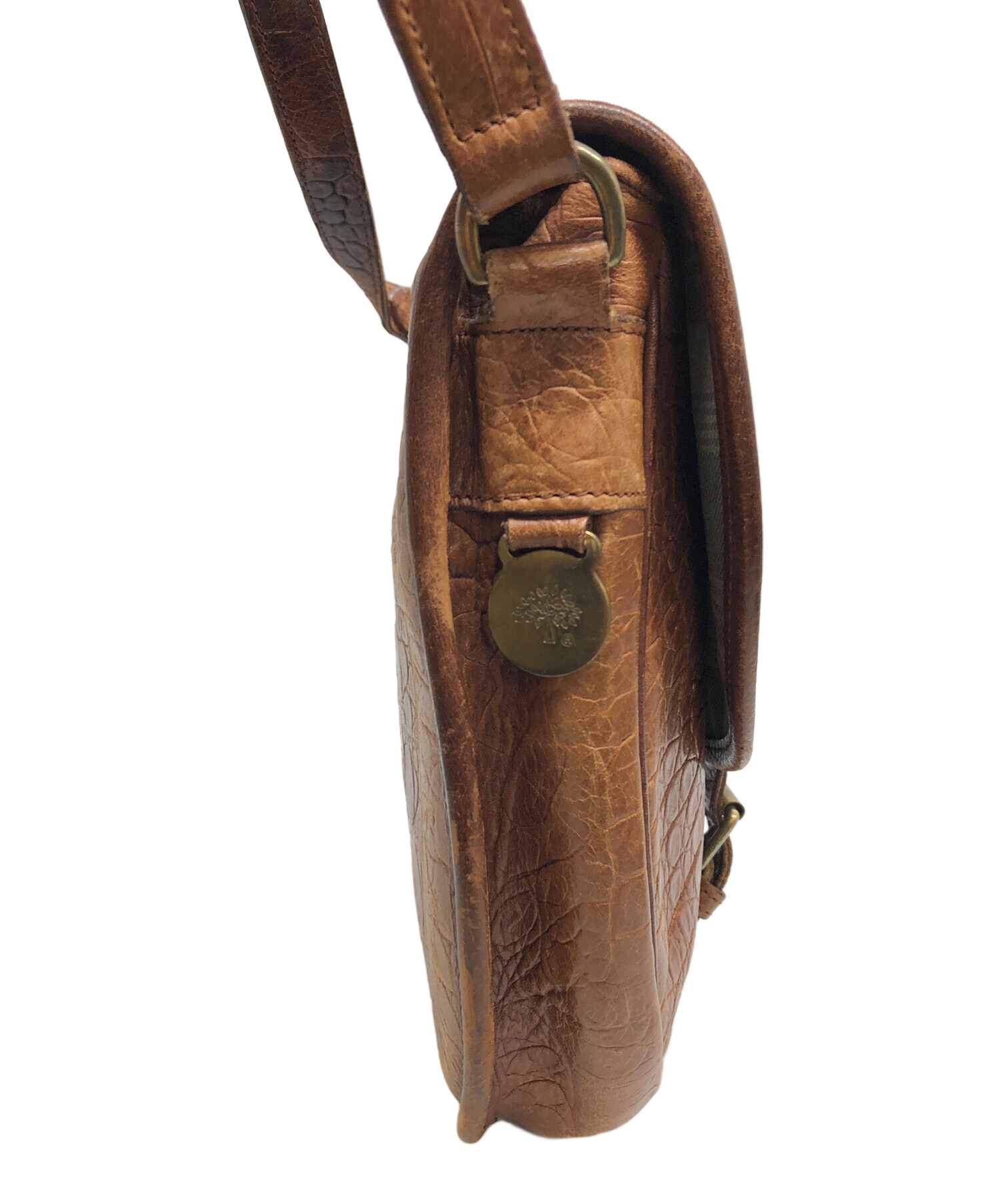 Mulberry [Vintage品]革ビジネス•ショルダーバック 中古・古着通販】MULBERRY (マルベリー) ショルダーバッグ ブラウン