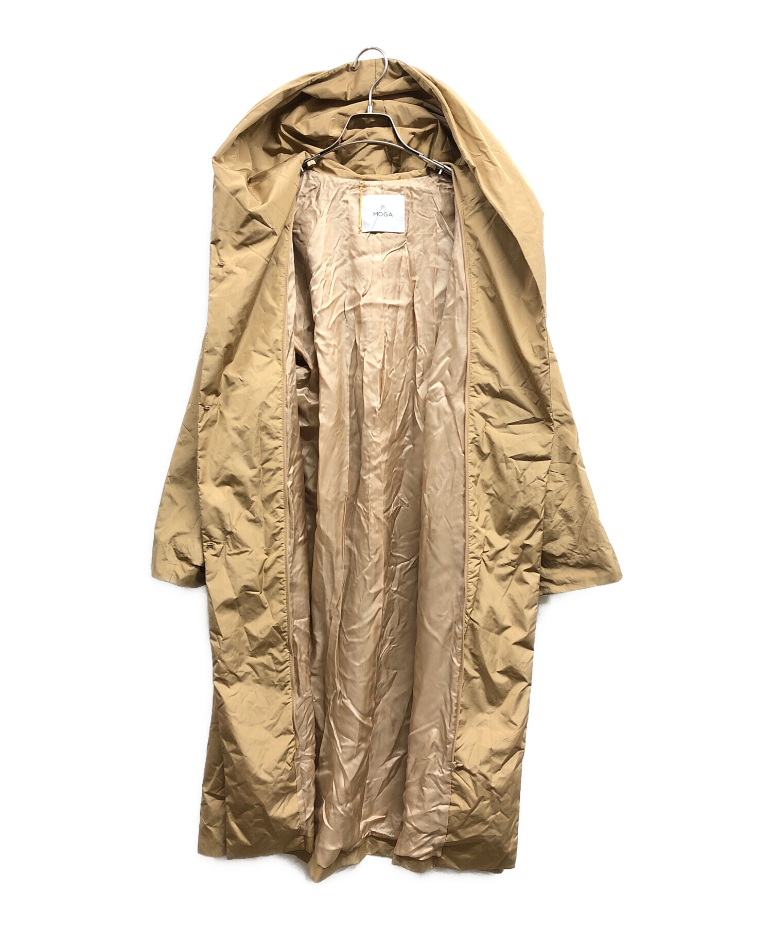 MOGA モガ　ダウンライナー付き　フーデッド　ロングコート 中古・古着通販】MOGA (モガ) フード付き ダウンロングコート ブラウン