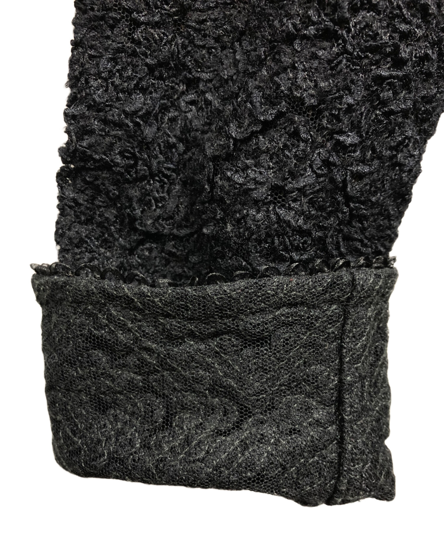 中古・古着通販】CHANEL (シャネル) レースジャケット ブラック サイズ