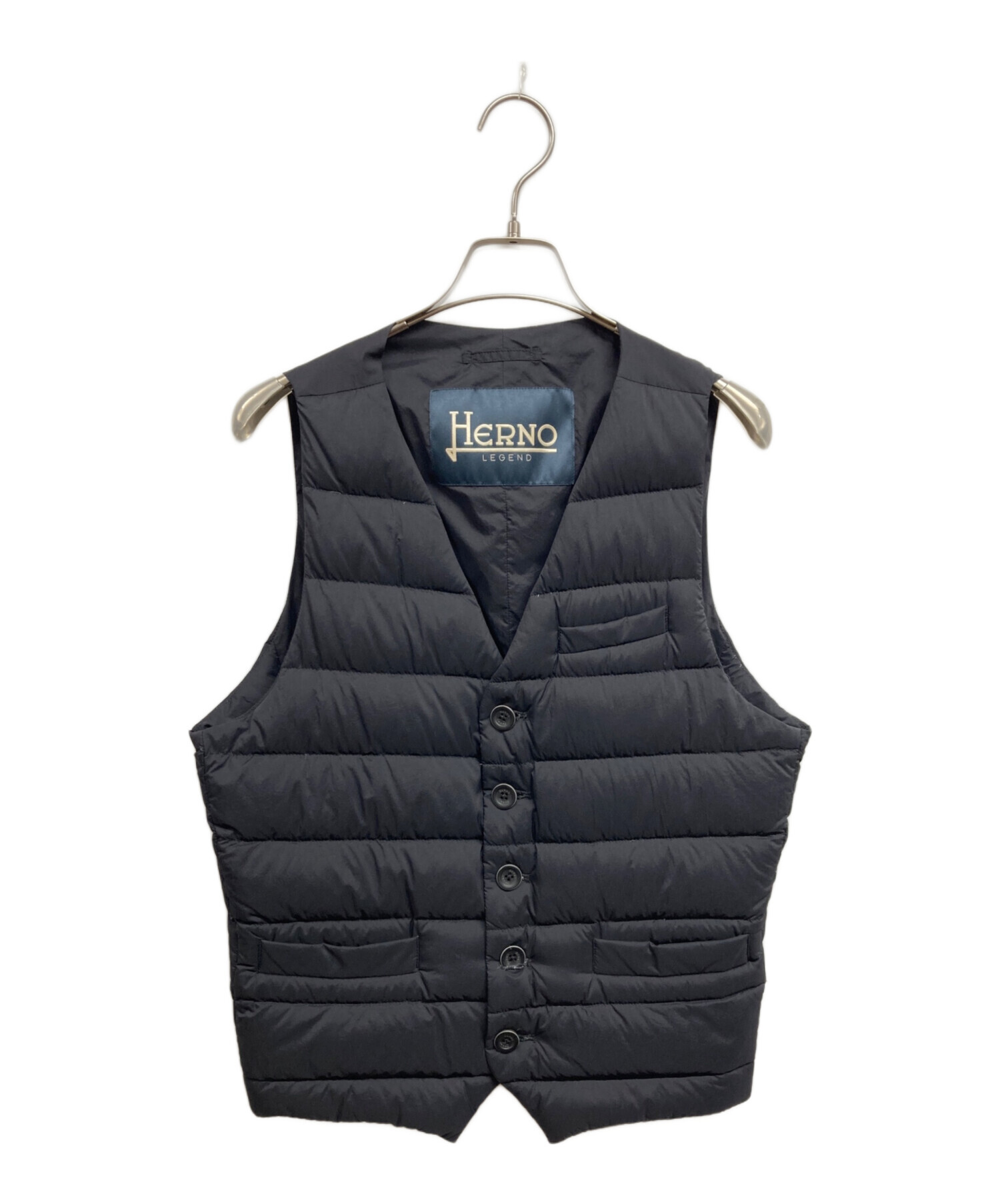 中古・古着通販】HERNO (ヘルノ) ダウンベスト ブラック サイズ:48