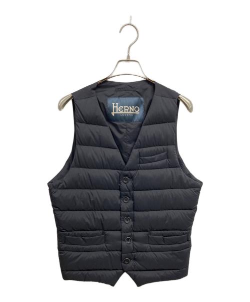 【未使用】Herno ダウンベスト ダークブラウン 48 中古・古着通販】HERNO (ヘルノ) ダウンベスト ブラック サイズ:48