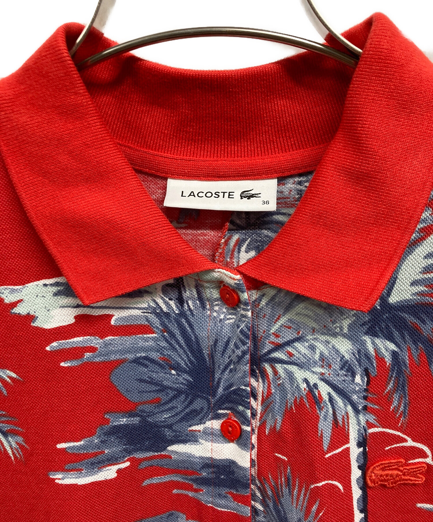 中古・古着通販】LACOSTE (ラコステ) トロピカルテキスタイル鹿の子地