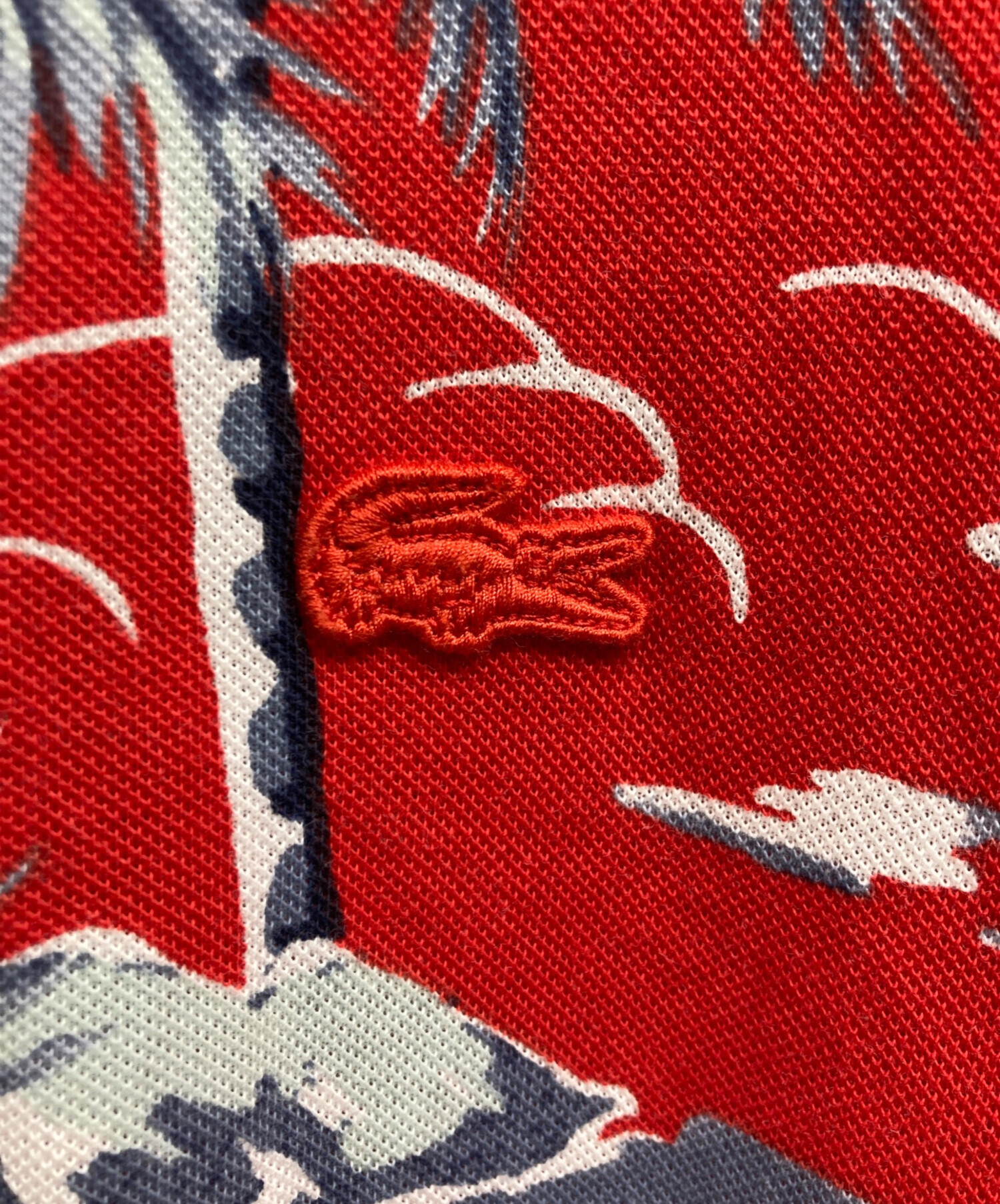 中古・古着通販】LACOSTE (ラコステ) トロピカルテキスタイル鹿の子地
