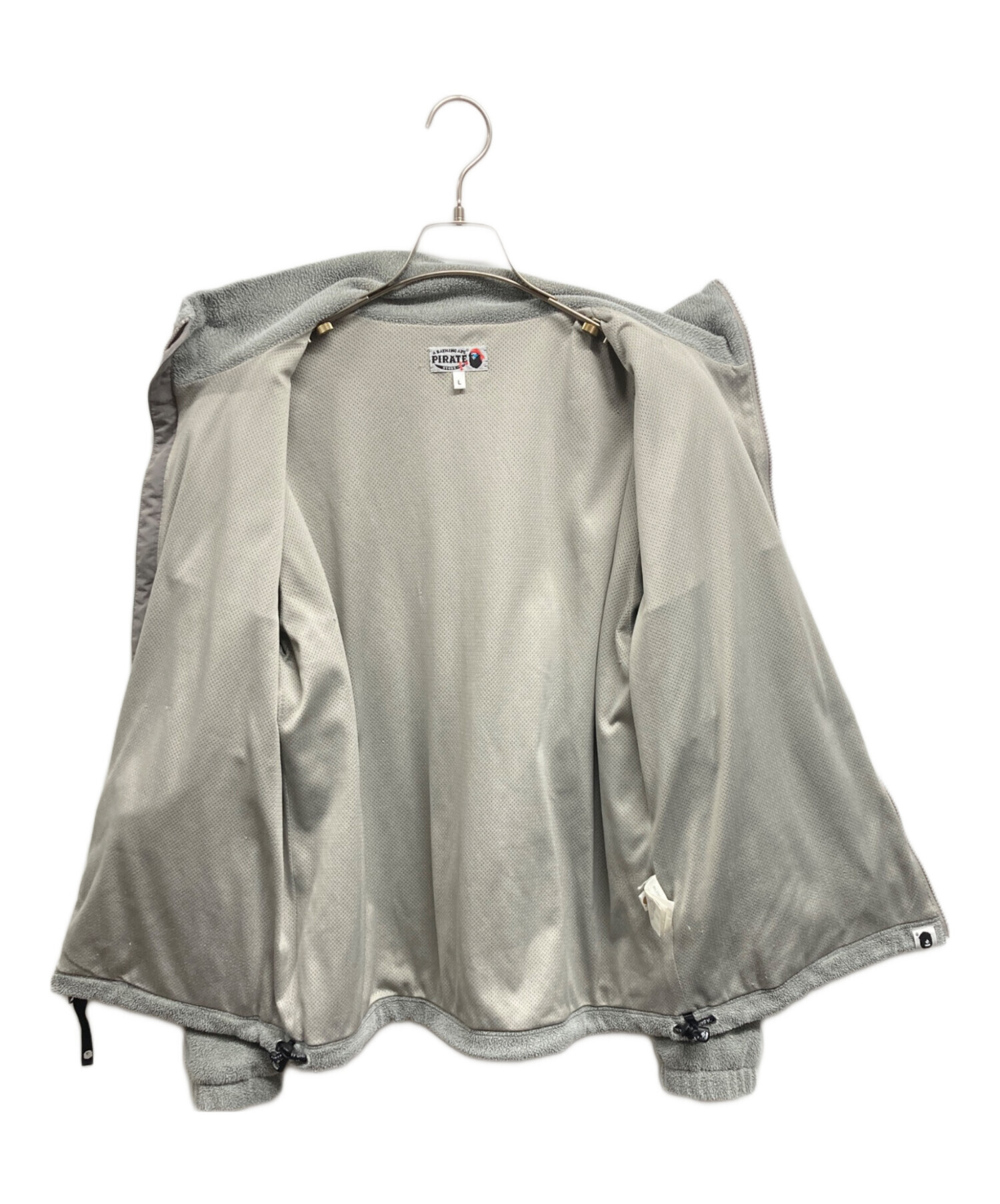 A BATHING APE グレー ジャケット jersey jacket 中古・古着通販】A BATHING APE (ア ベイシング エイプ) フリース