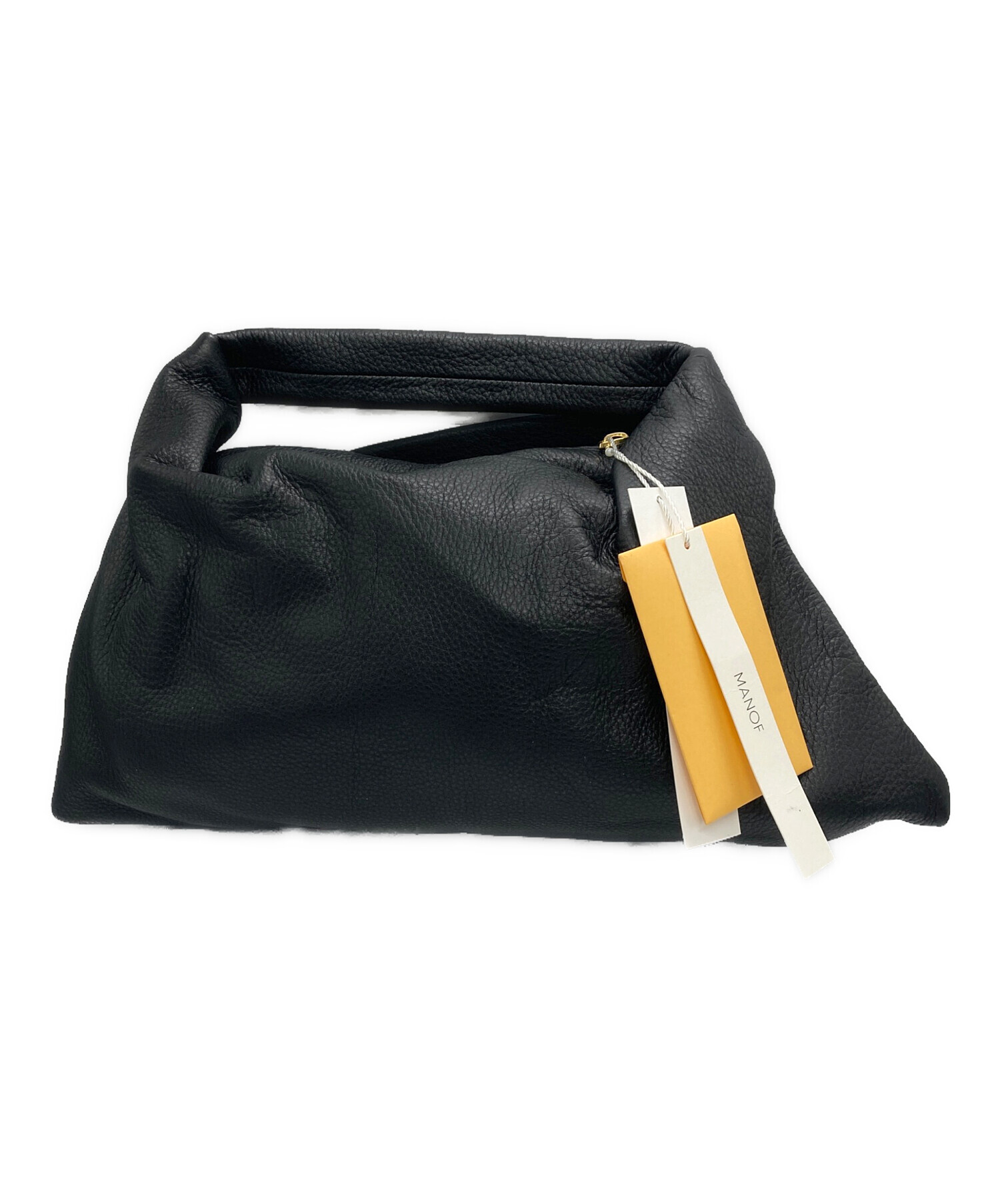 【中古美品】ITTI ブラックポーチ/ハンドバッグ 中古・古着通販】ITTI (イッチ) MANOF (マノフ) TOTE BAG ブラック 未