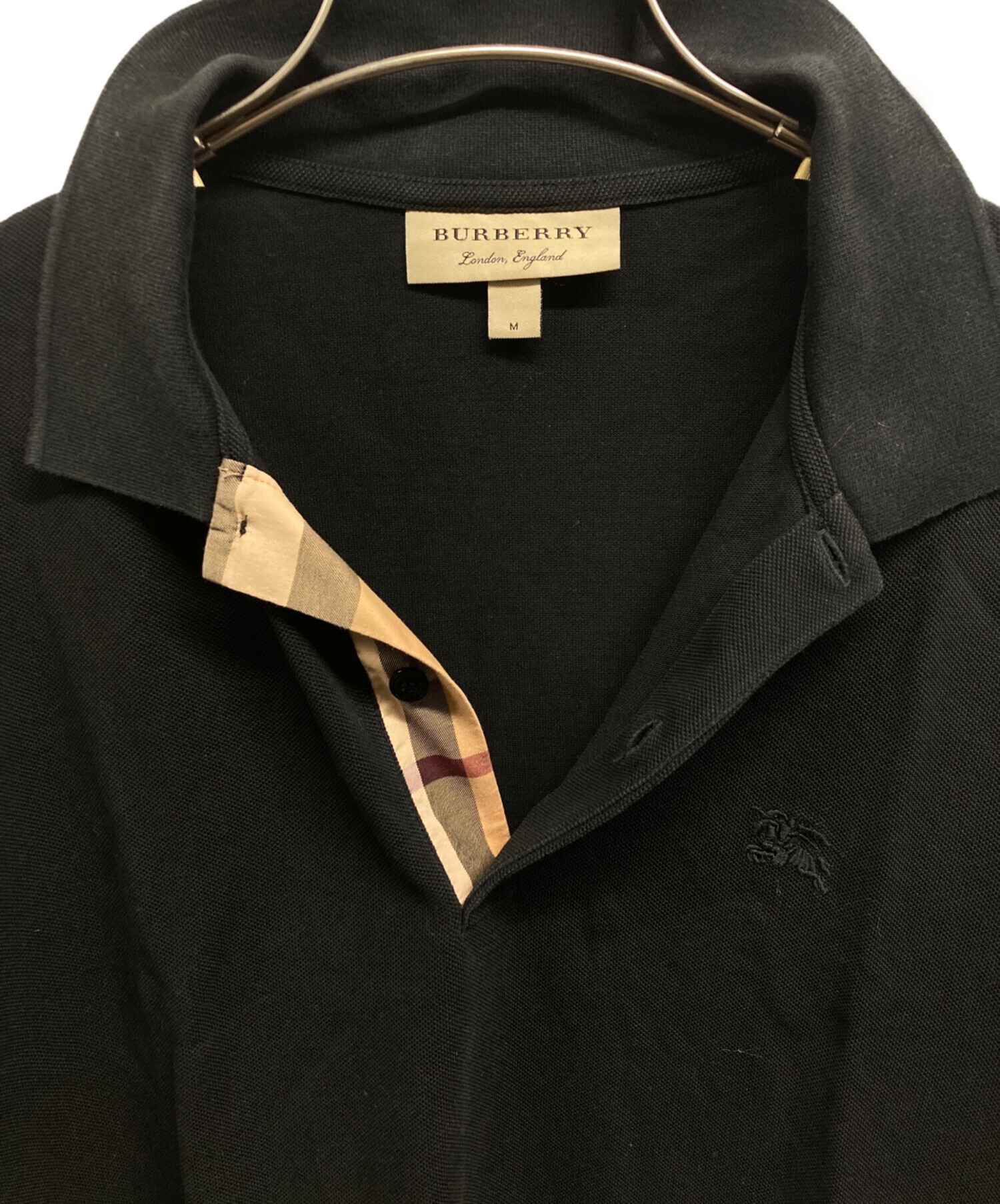 バーバリー　Burberry LONDON バーバリーロンドン　黒色　ポロ 中古・古着通販】BURBERRY LONDON (バーバリーロンドン) L/Sポロシャツ