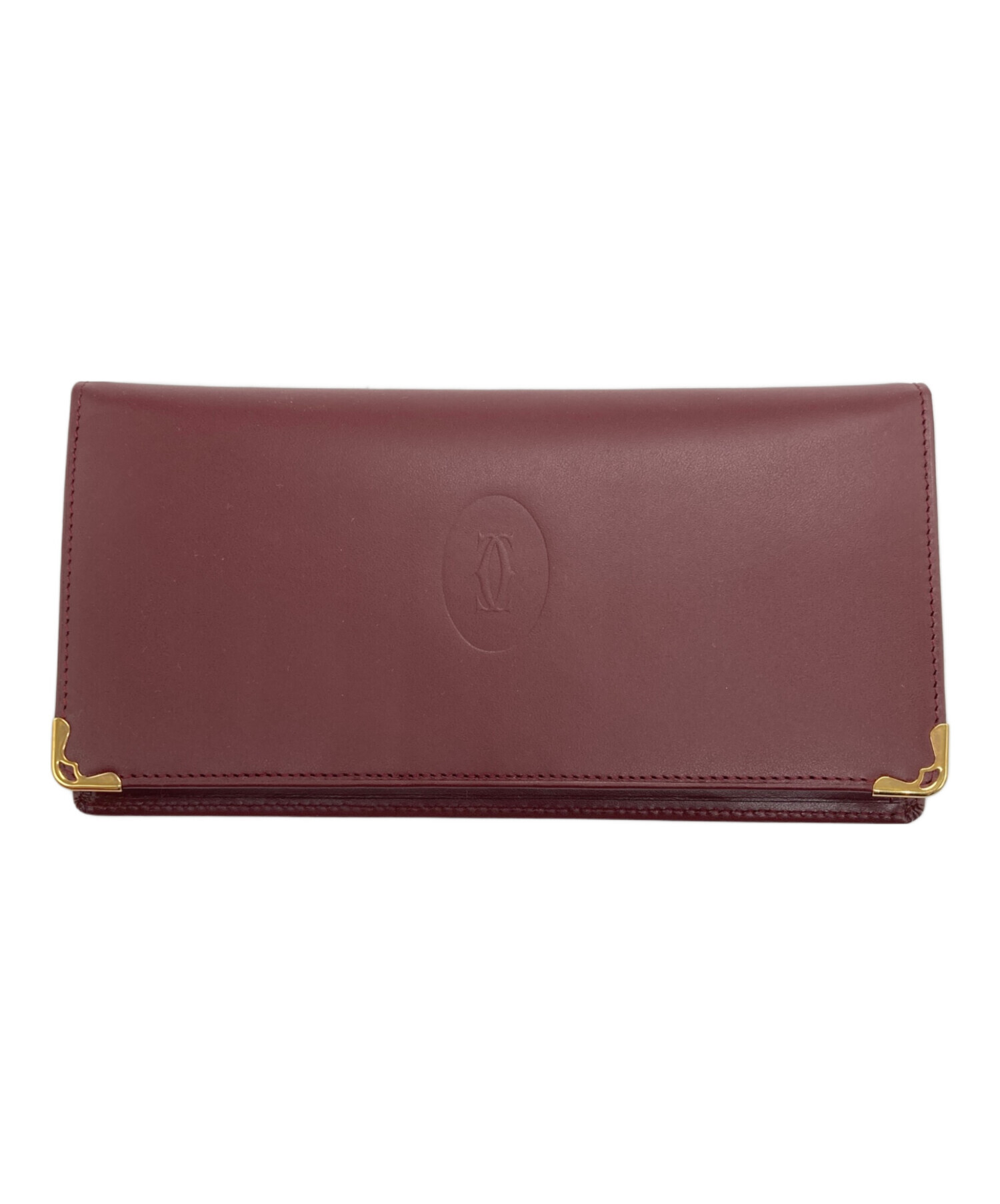 中古・古着通販】Cartier (カルティエ) 二つ折り長財布 レッド