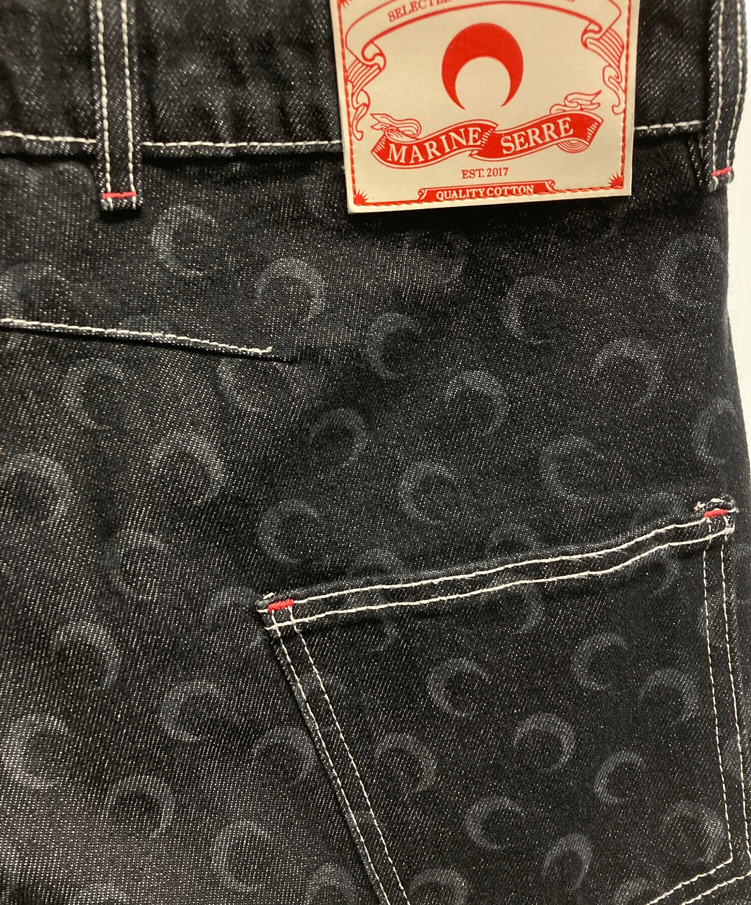 中古・古着通販】MARINE SERRE (マリーンセル) Moon Laser Denim Loose