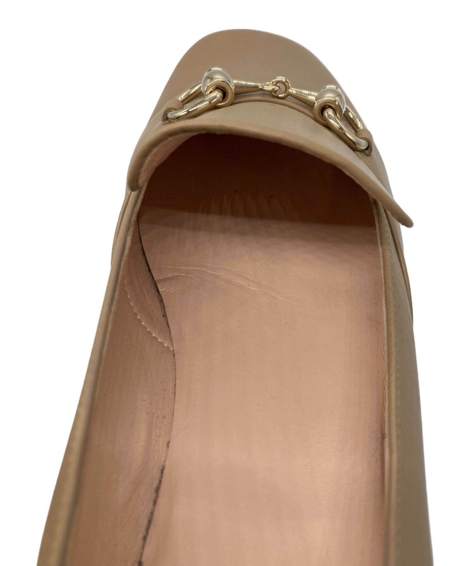 中古・古着通販】GUCCI (グッチ) ホースビットローファー ベージュ