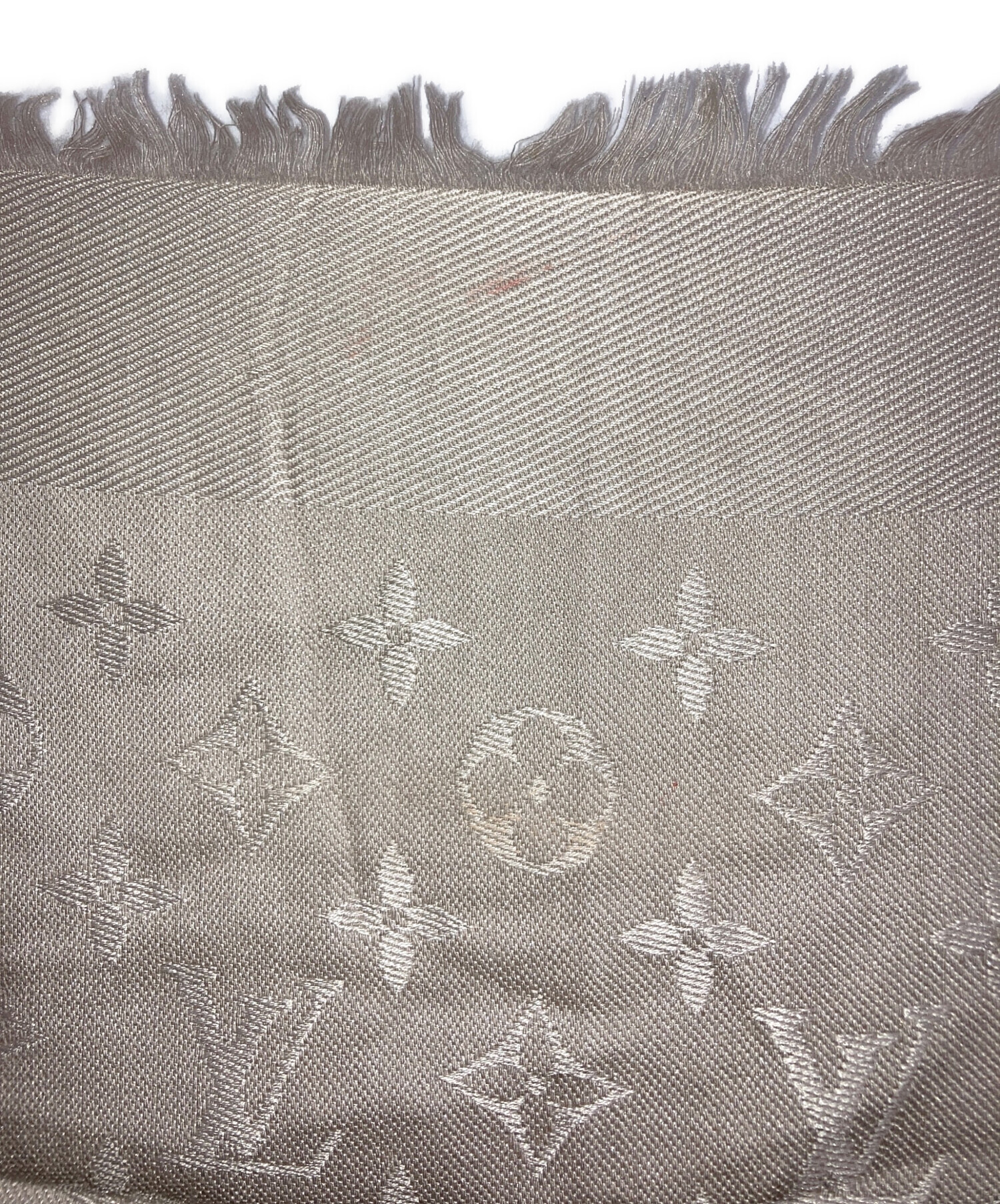 ルイヴィトン 大判ストール　アイボリー 中古・古着通販】LOUIS VUITTON (ルイ ヴィトン) 大判ストール