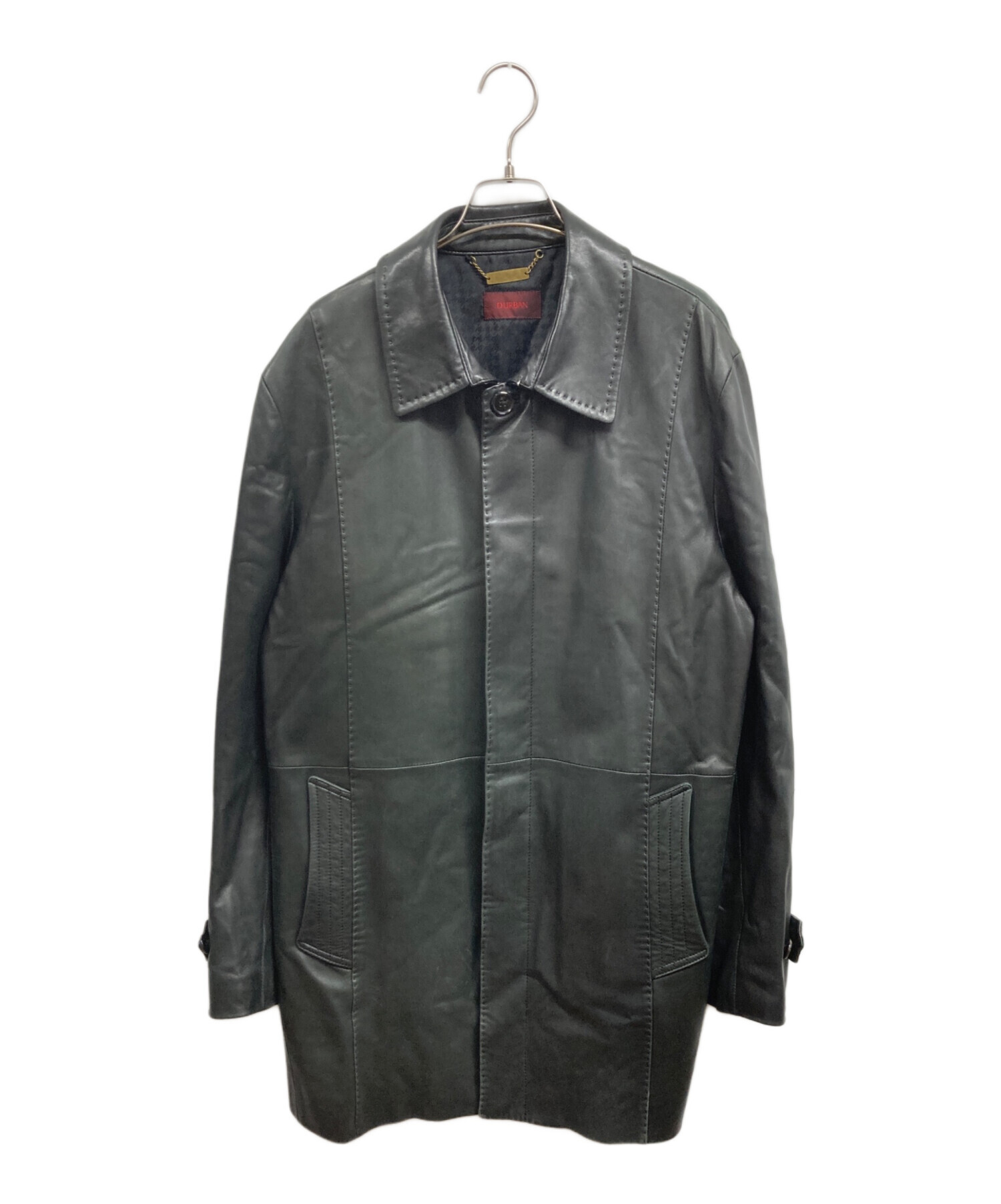 中古・古着通販】D'URBAN (ダーバン) レザーコート ブラック サイズ:LL