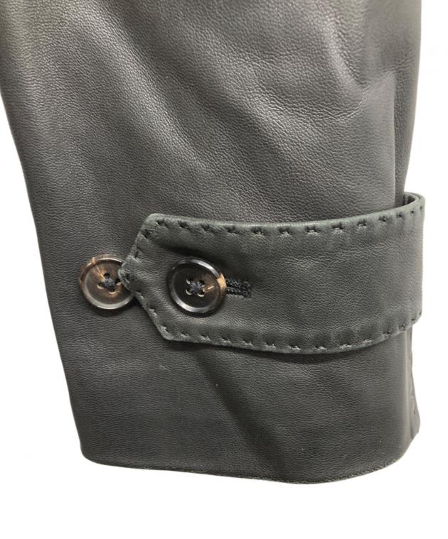 中古・古着通販】D'URBAN (ダーバン) レザーコート ブラック サイズ:LL