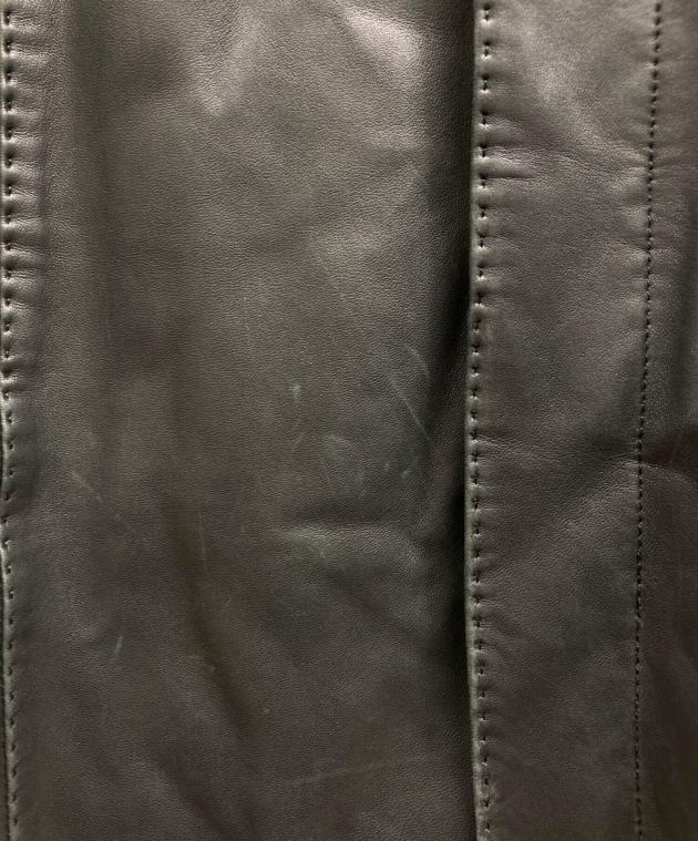 中古・古着通販】D'URBAN (ダーバン) レザーコート ブラック サイズ:LL