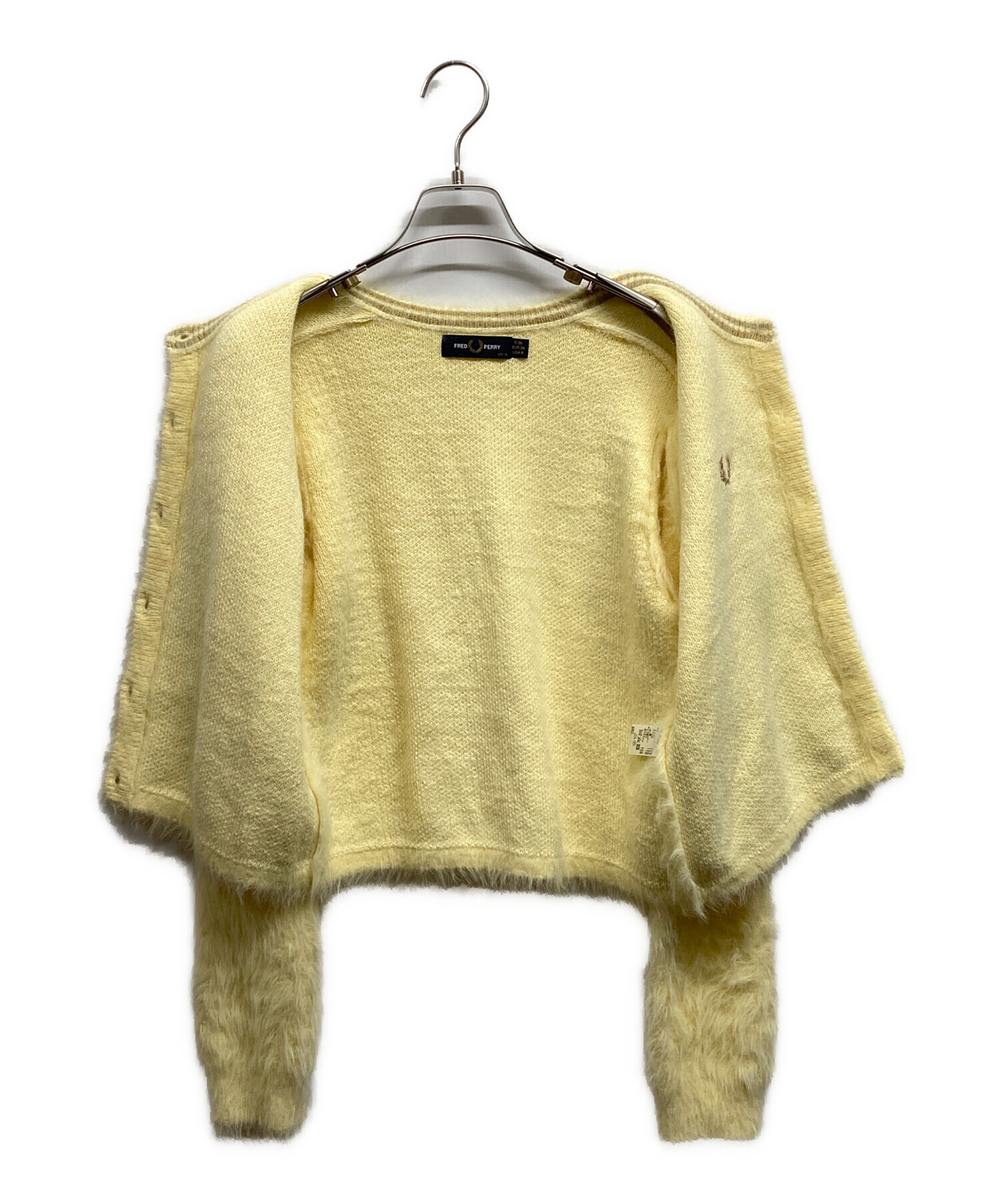 FRED PERRY ファー素材カーディガン UK10 中古・古着通販】FRED PERRY (フレッドペリー) シャギーニット