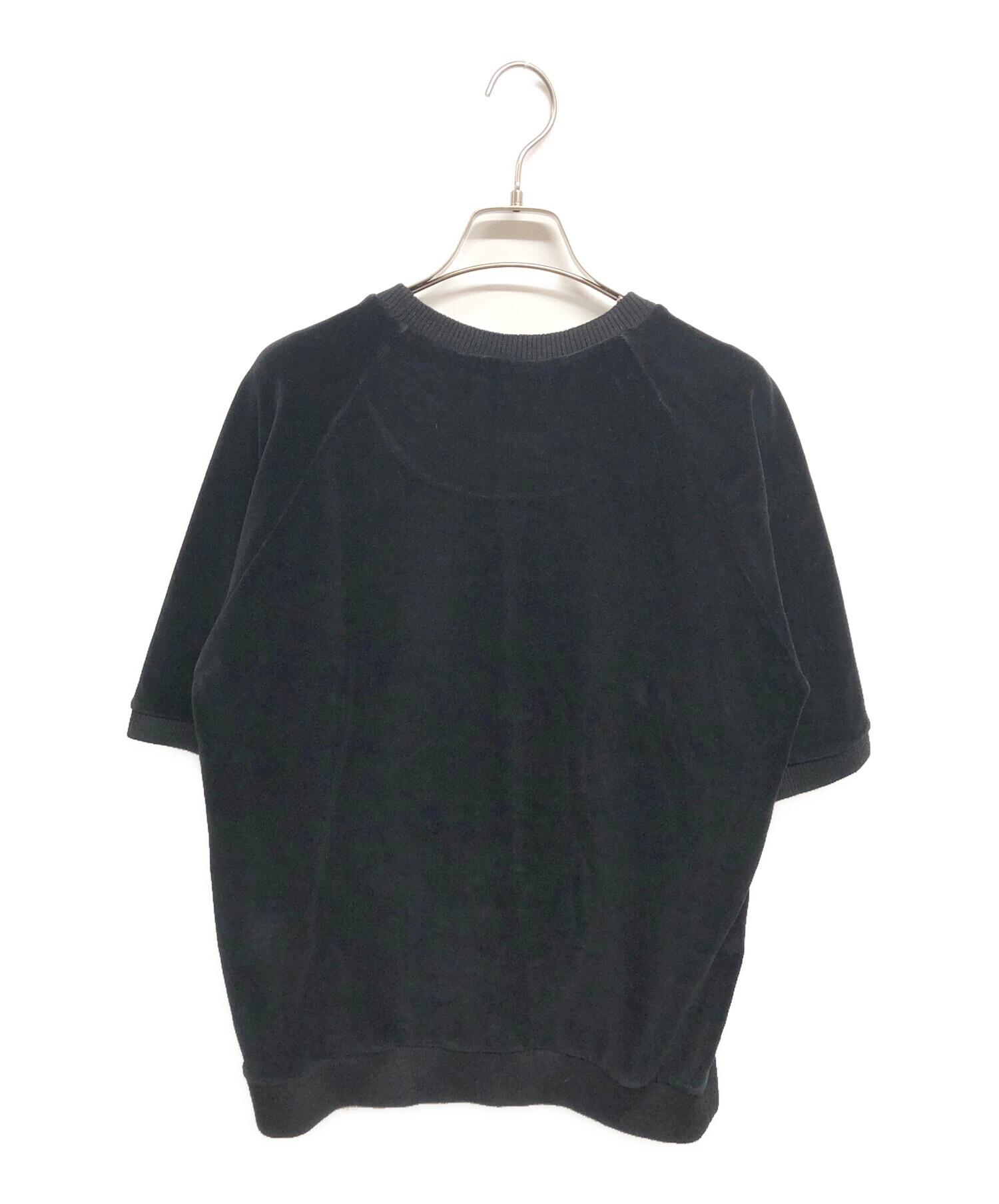 中古・古着通販】GUCCI (グッチ) ベロアロゴTシャツ ブラック サイズ