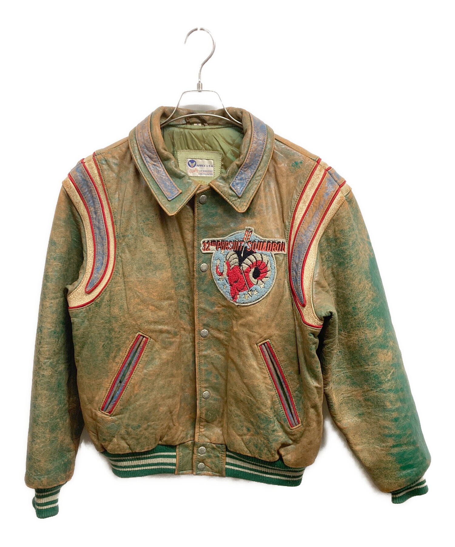 中古・古着通販】AVIREX (アヴィレックス) 90s スタジャン グリーン