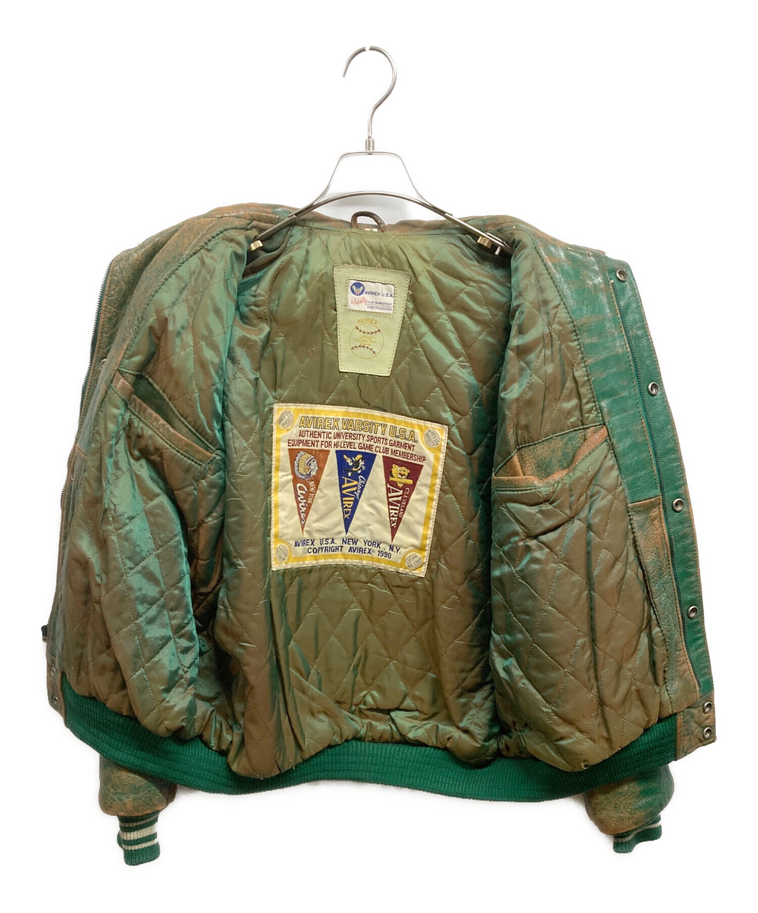 アヴィレックス　グリーン スタジャン 中古・古着通販】AVIREX (アヴィレックス) 90s スタジャン グリーン