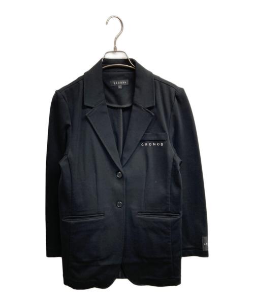 ごうCRONOS ノーカラージャケット 42 XL 黒 テーラード 中古・古着通販】CRONOS (クロノス) テーラードジャケット ブラック