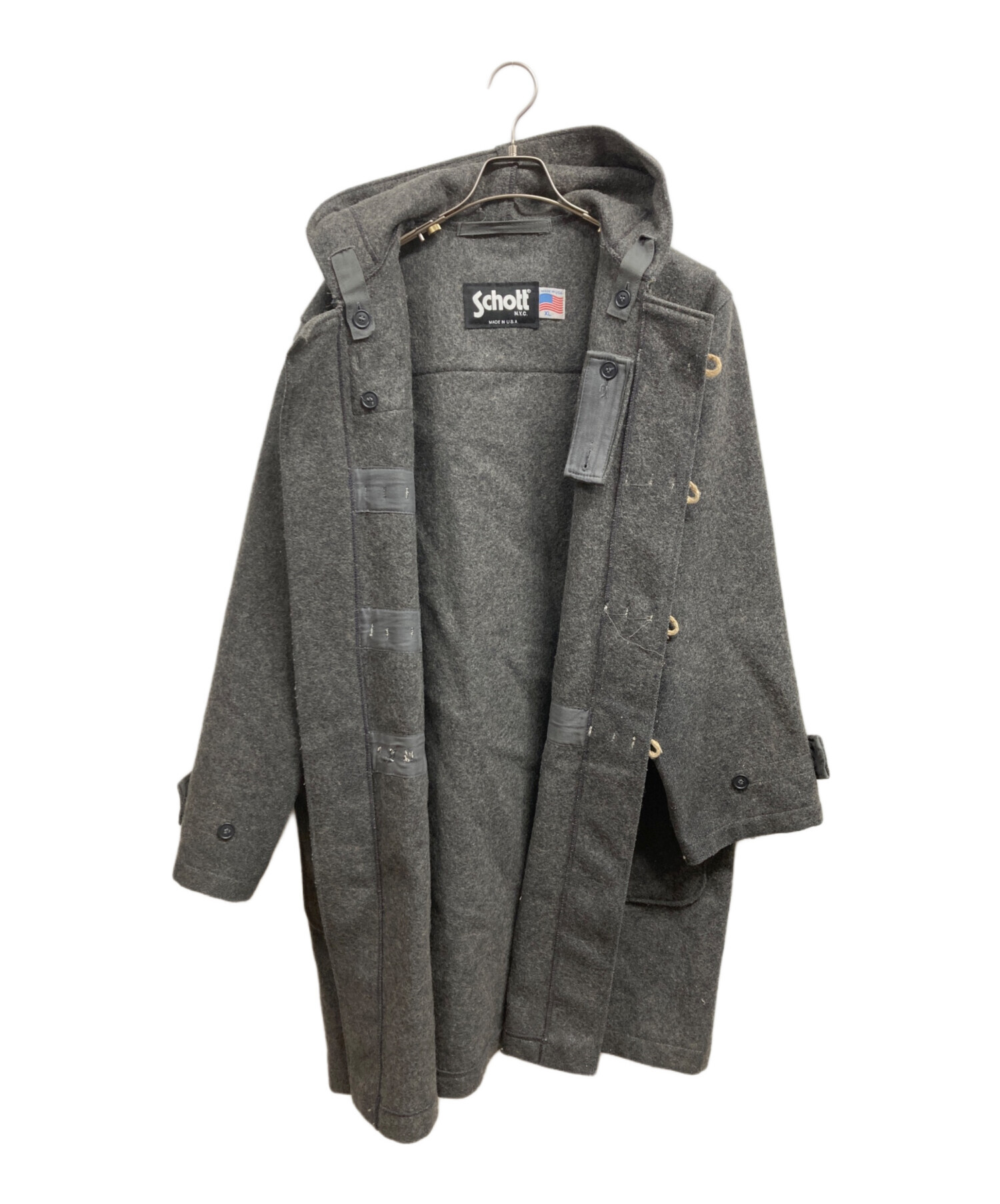 中古・古着通販】Schott (ショット) ダッフルコート グレー サイズ:XL