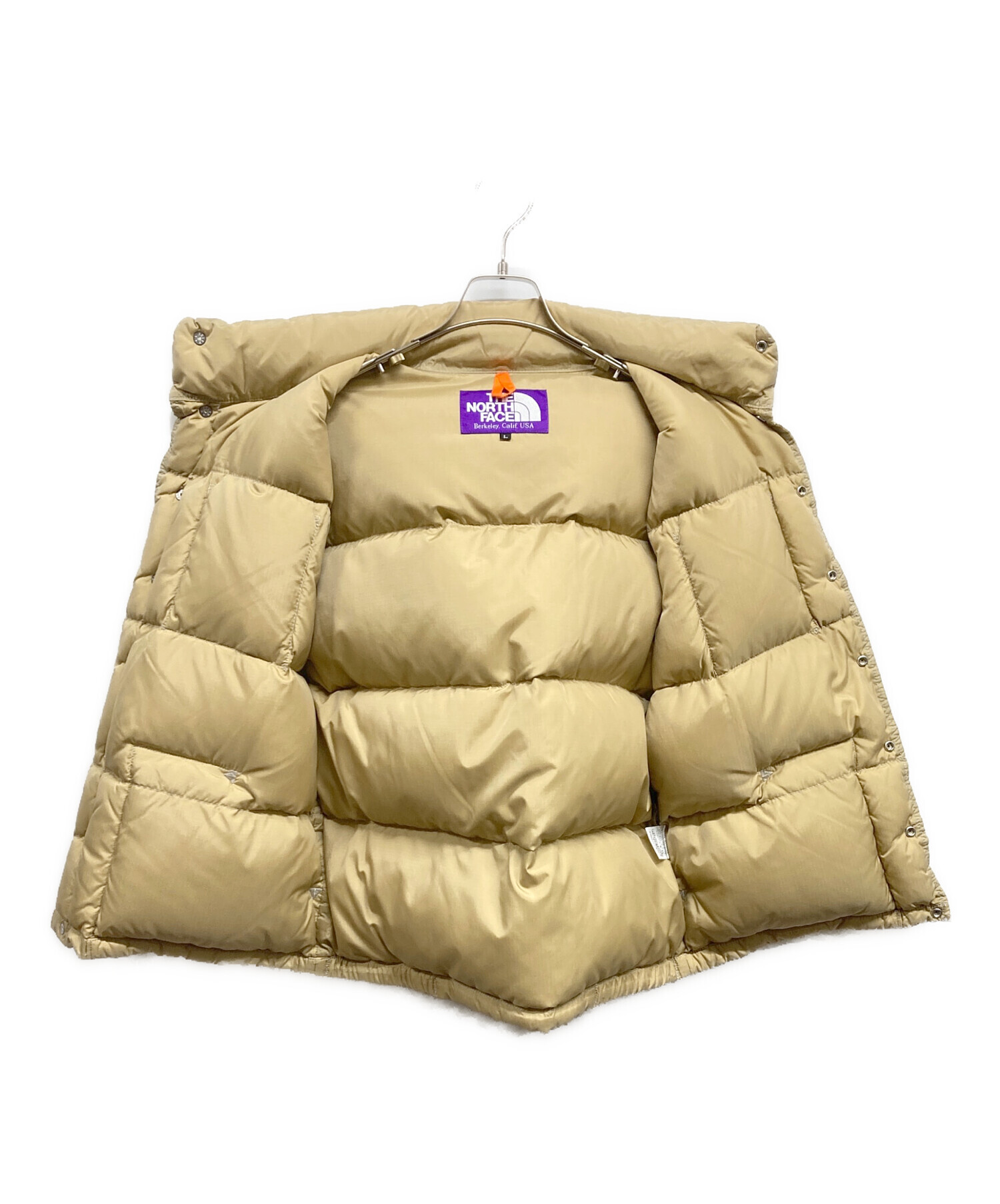 ノースフェイスパープルレーベル ベージュ ダウンベスト L 中古・古着通販】THE NORTHFACE PURPLELABEL (ザ・ノースフェイス