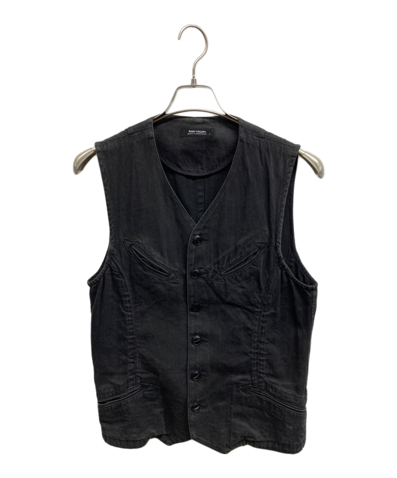 中綿入りベスト　RUDE GALLERY BLACKREBEL 中古・古着通販】RUDE GALLERY (ルードギャラリー) デニムベスト/RUDE