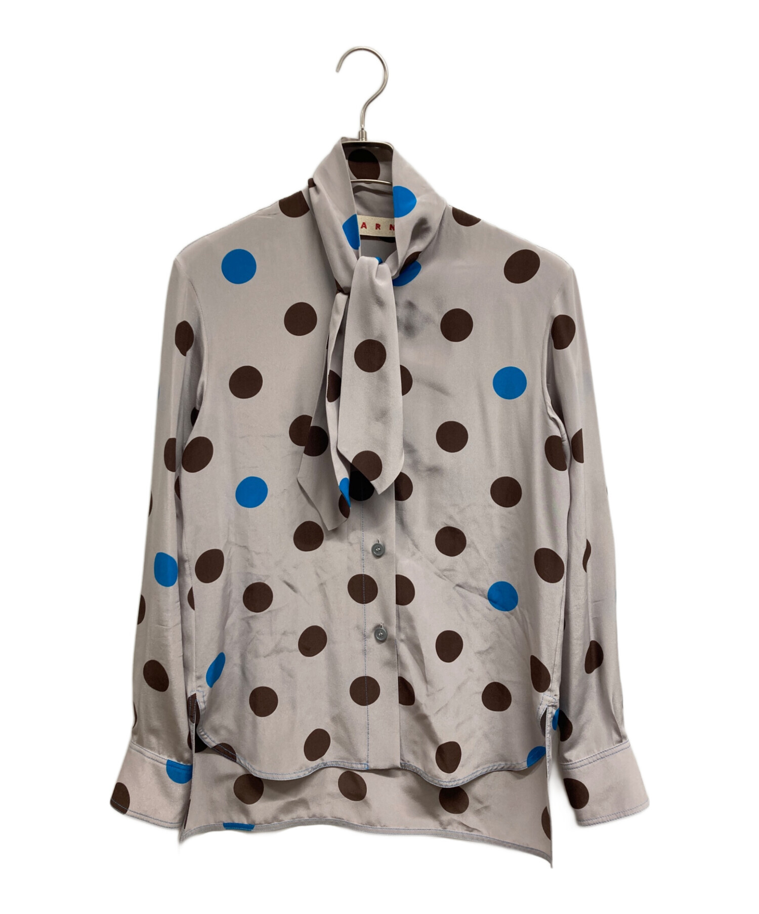中古・古着通販】MARNI (マルニ) シルクボウタイブラウス ピンク 