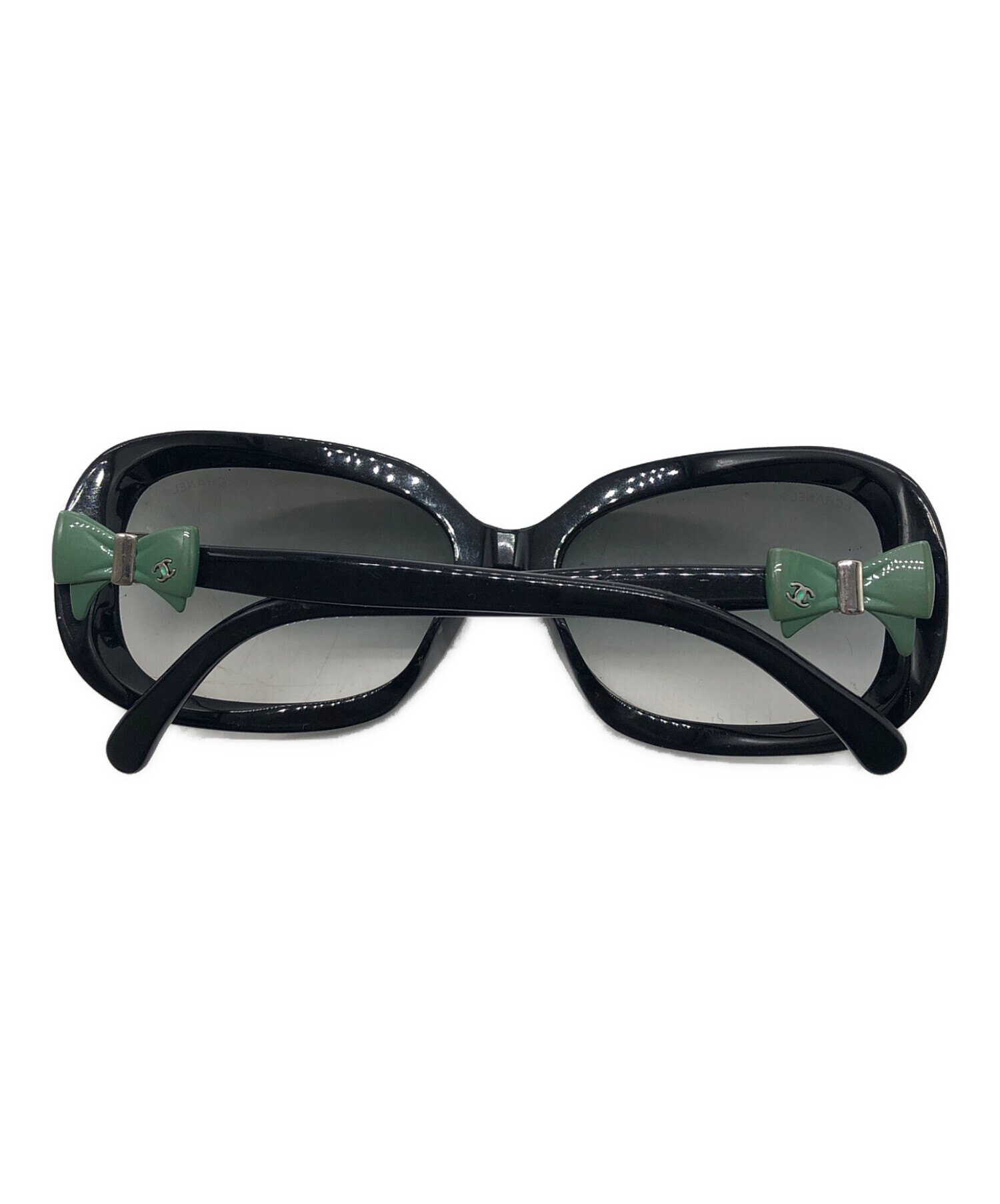 【美品・正規品】CHANEL シャネル サングラス ココマーク 緑リボン 中古・古着通販】CHANEL (シャネル) ココマークリボンサングラス